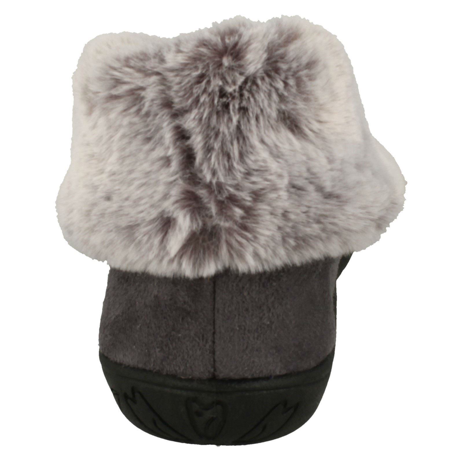 Ladies Padders Faux Fur Cuffed Slippers 'Esme' - Picture 8 of 37