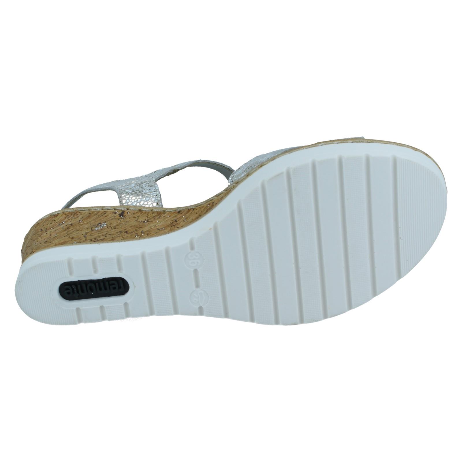 Damen Remonte Metallic Leder Riemchen Keilabsatz Sommer Sandalen "R6252" - Bild 10 von 10