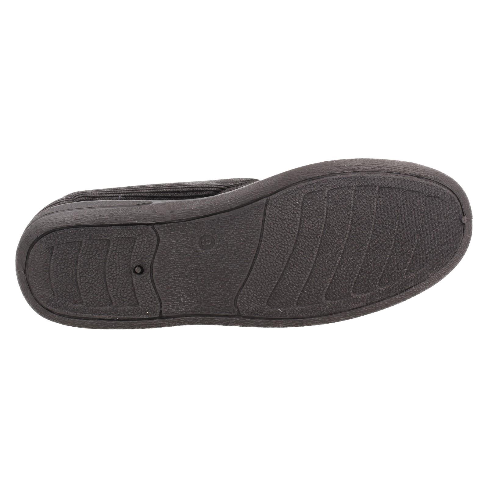 Herren Rosebank Extra Breite Passform Textil Riemenverschluss Indoor Hausschuhe Kevin - Bild 10 von 10