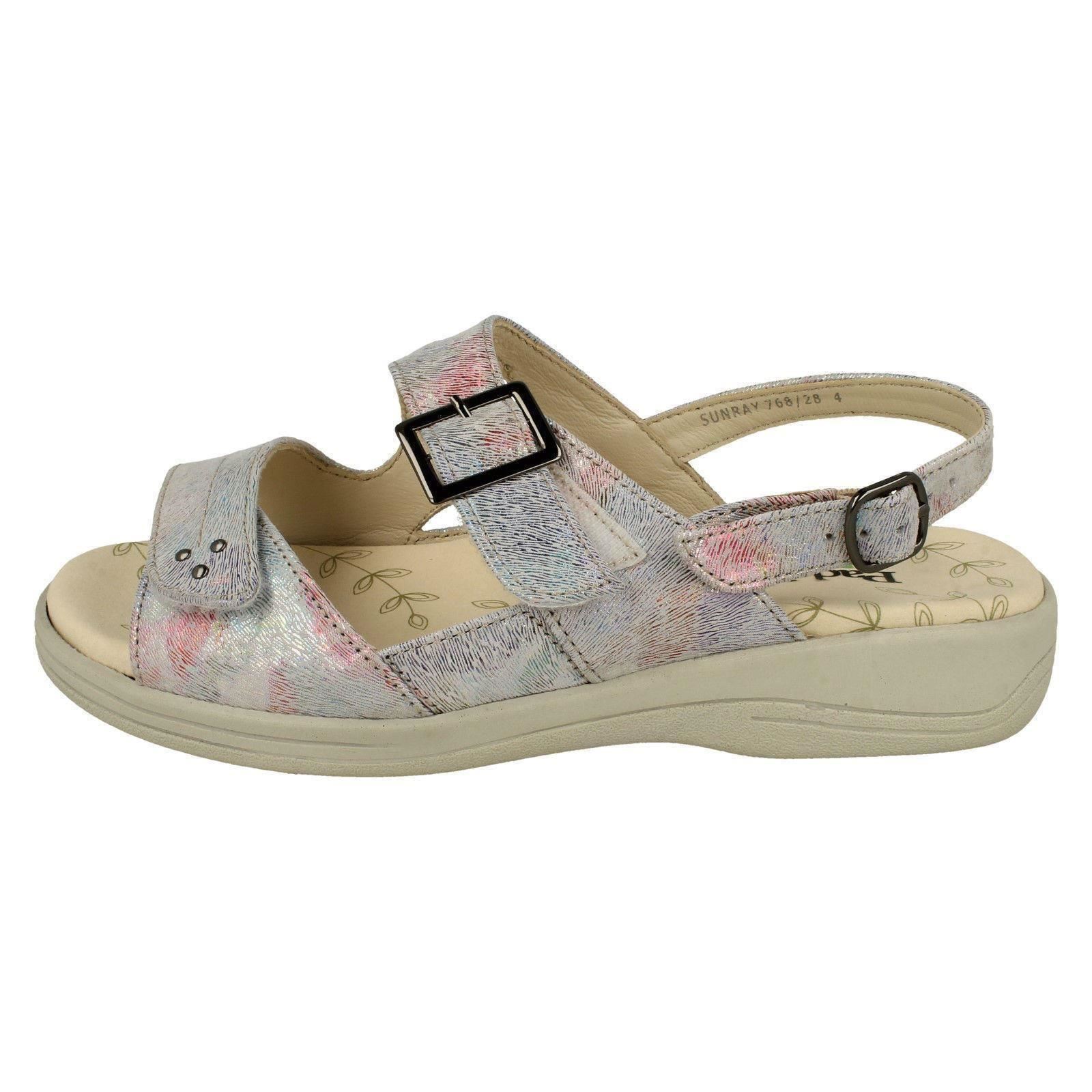Ladies Padders Extra Wide Fit Buckled Slingback Leather Sandals Sunray | eBay