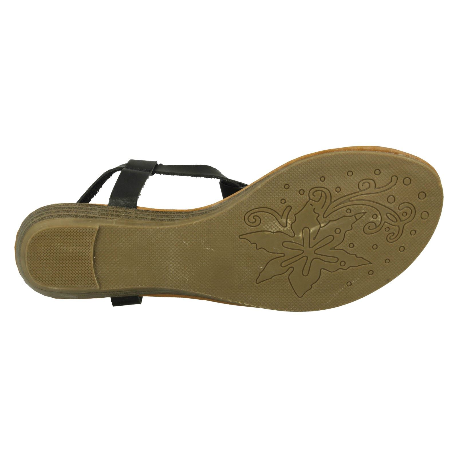 Ladies Savannah Wedge Toe Post 'Sandals' - Picture 10 of 28