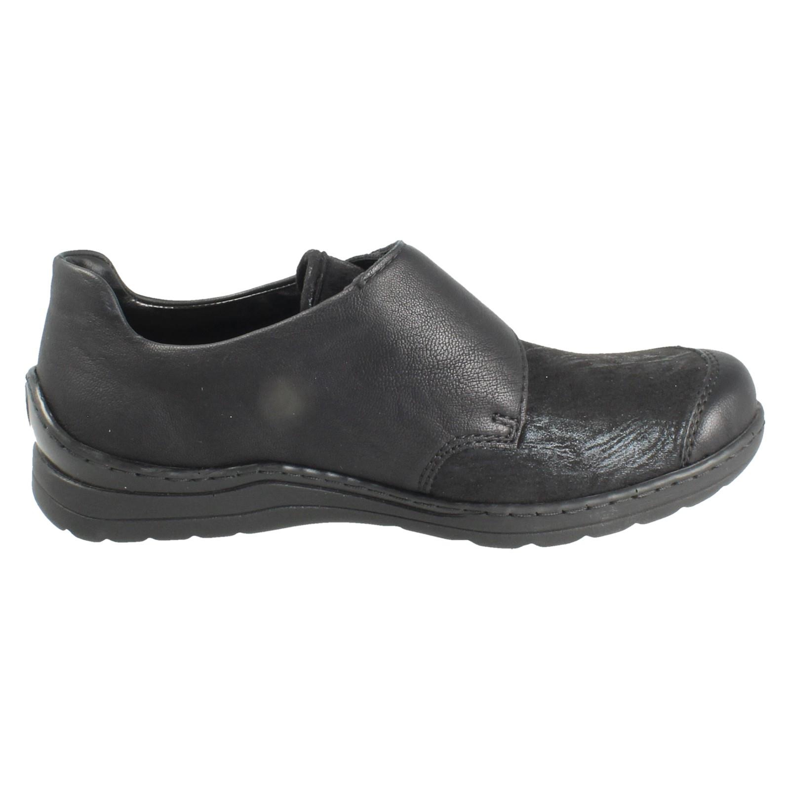 Ladies Casual Rieker Hook and Loop Antistress Extra Wide Shoes: 48954 - Bild 6 von 10