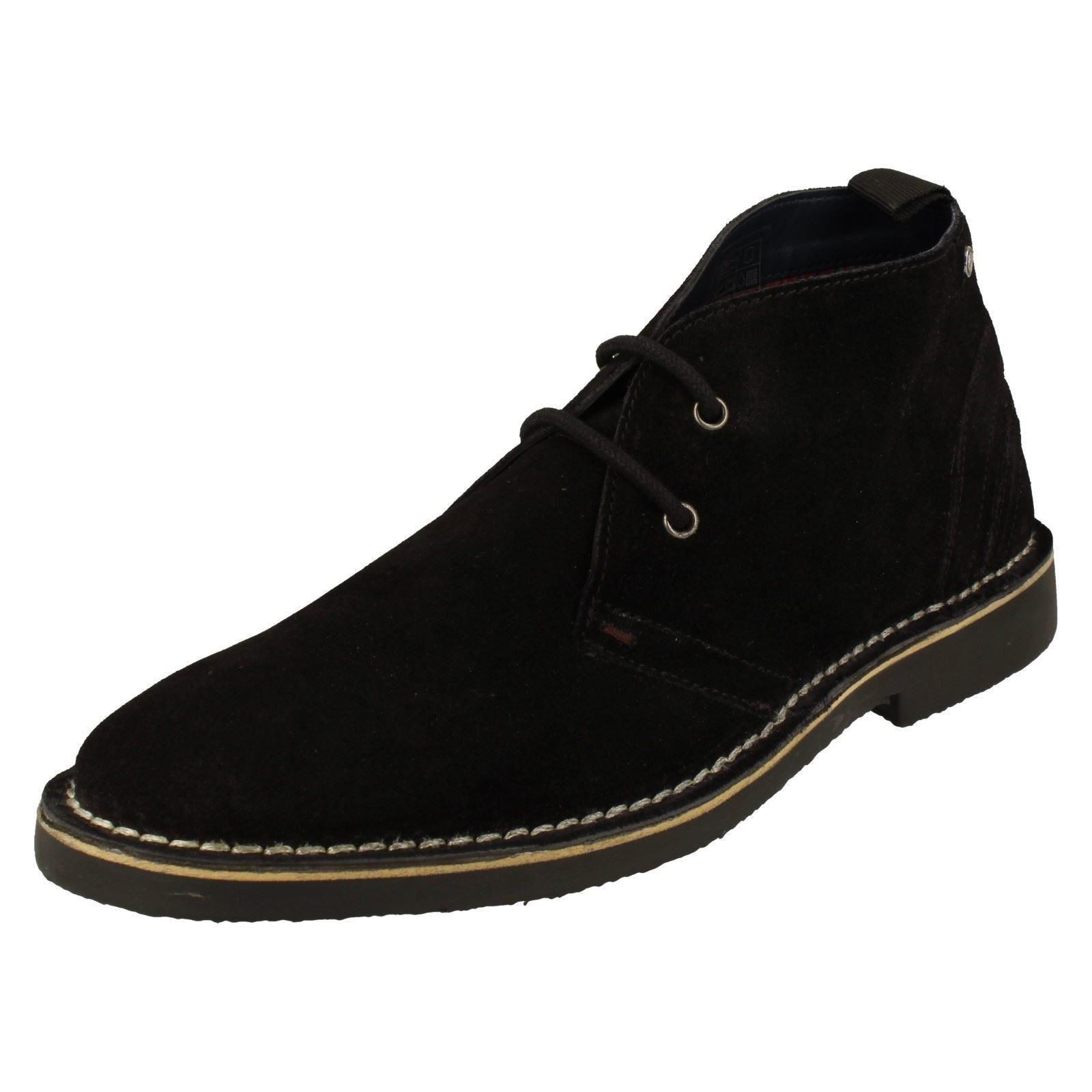 Stivali casual da uomo Ben Sherman in pelle scamosciata intelligenti casual stringati Logan mod - Foto 4 di 5