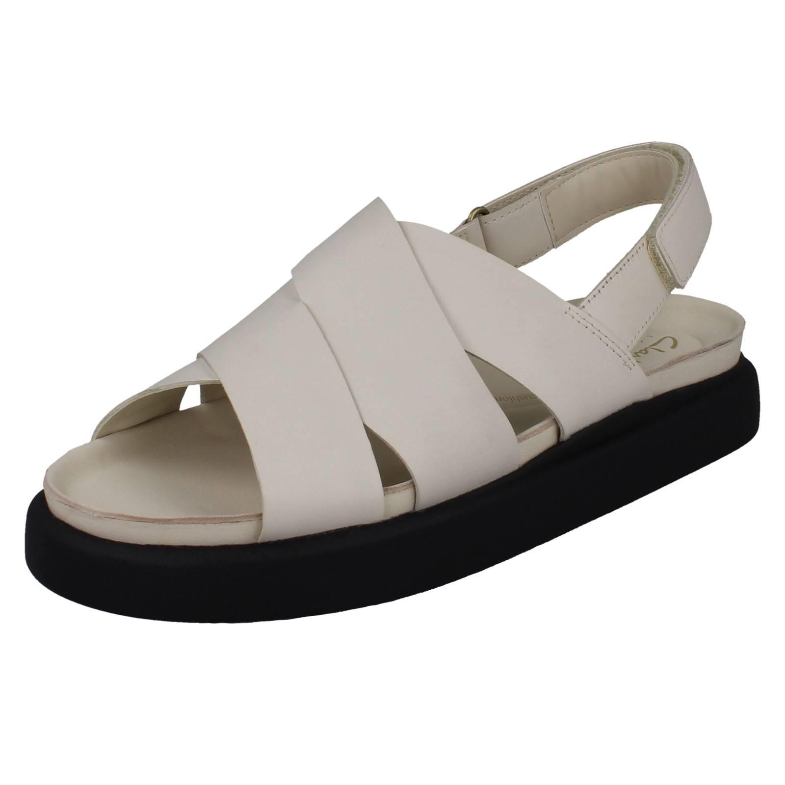 Damen Clarks Gepolstert Leather Kreuz Über Riemchensandalen; Aristella Sonne - Bild 11 von 19