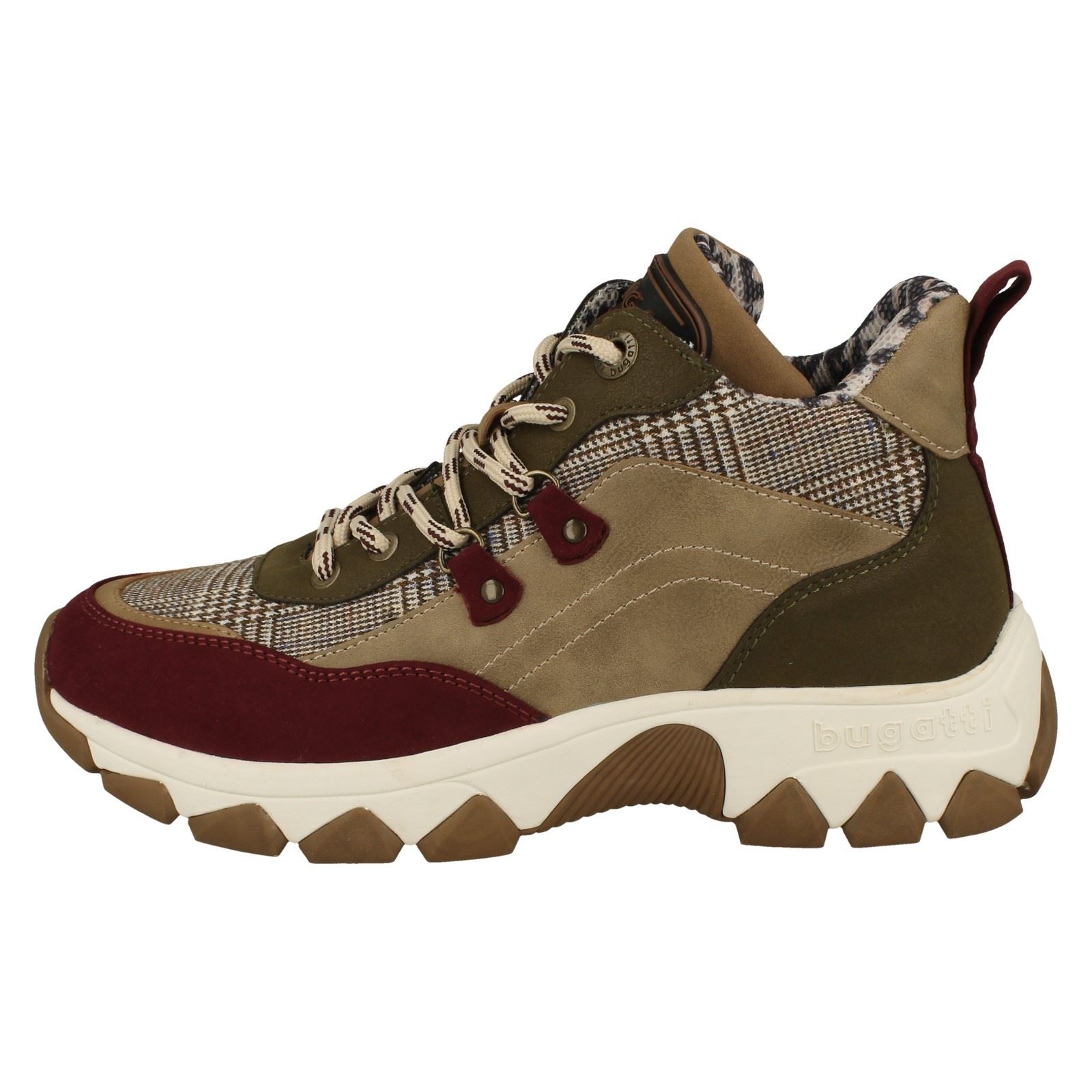 Ladies Bugatti Casual Hi-Top Style Trainers 95203 - Picture 3 of 10