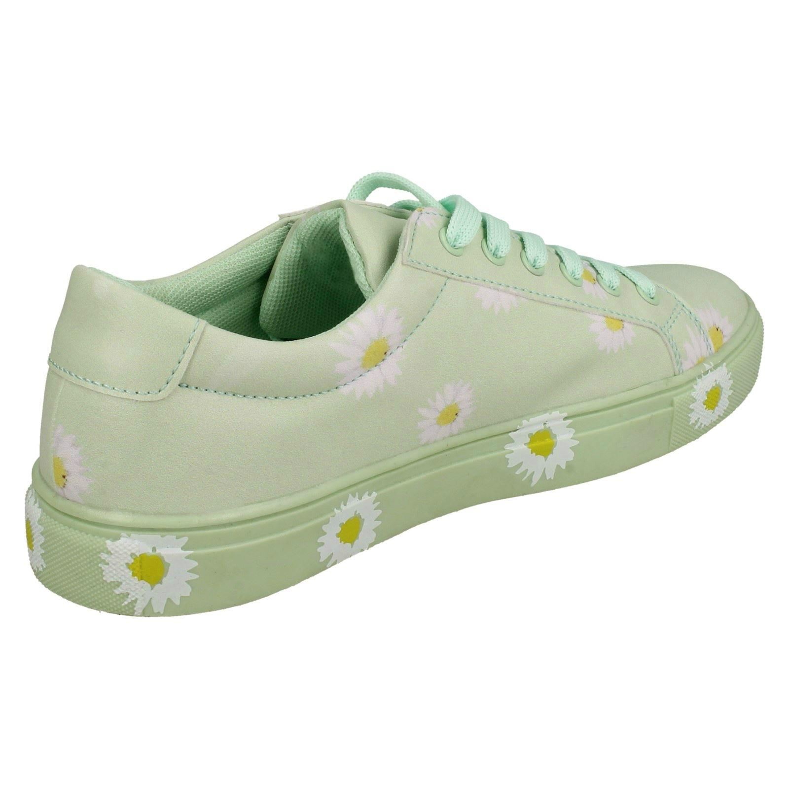 Ladies Spot On Daisy Print Pumps, Trainers F8R0348 - Picture 6 of 28