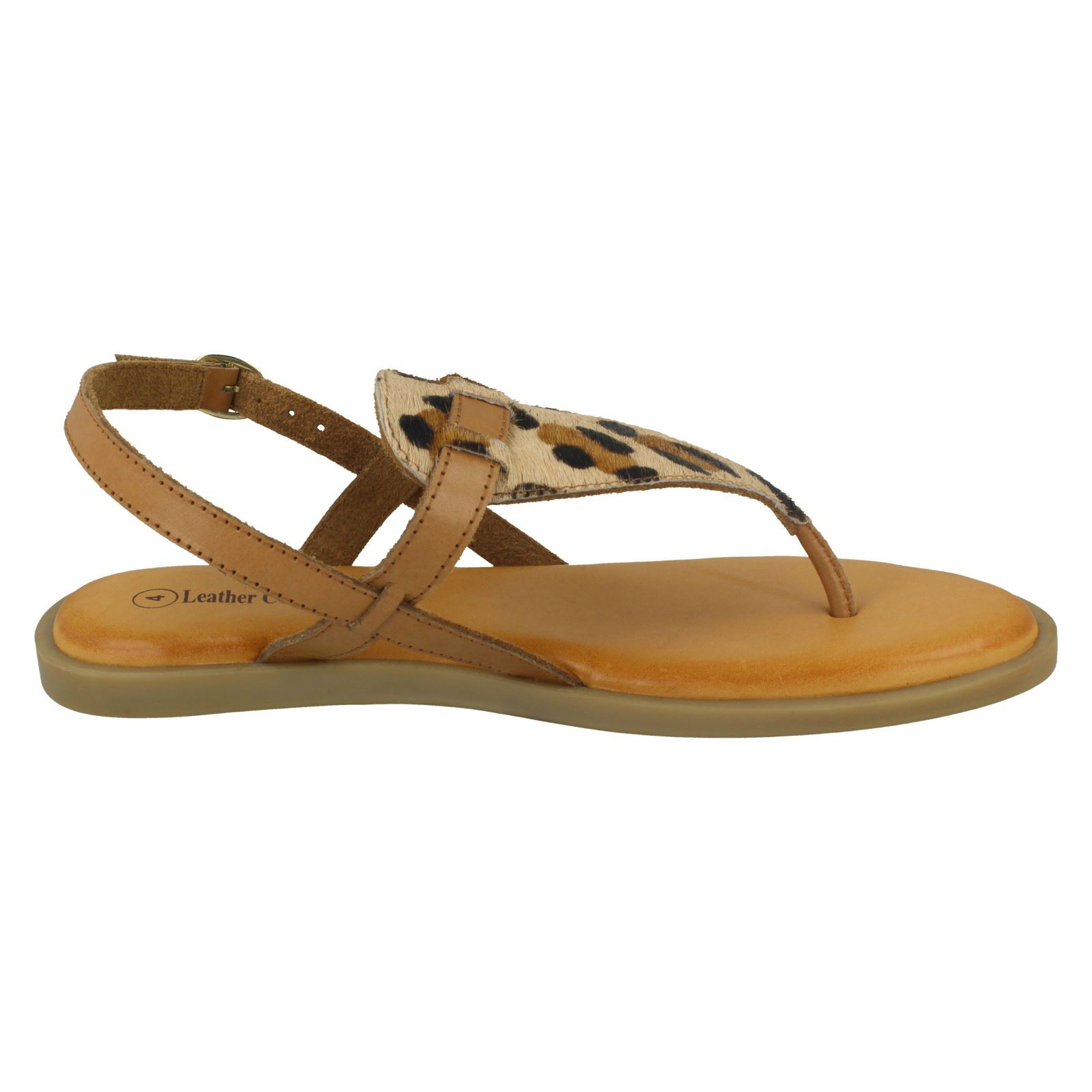 Ladies Leather Collection Animal Print "Sandals" - Picture 25 of 28