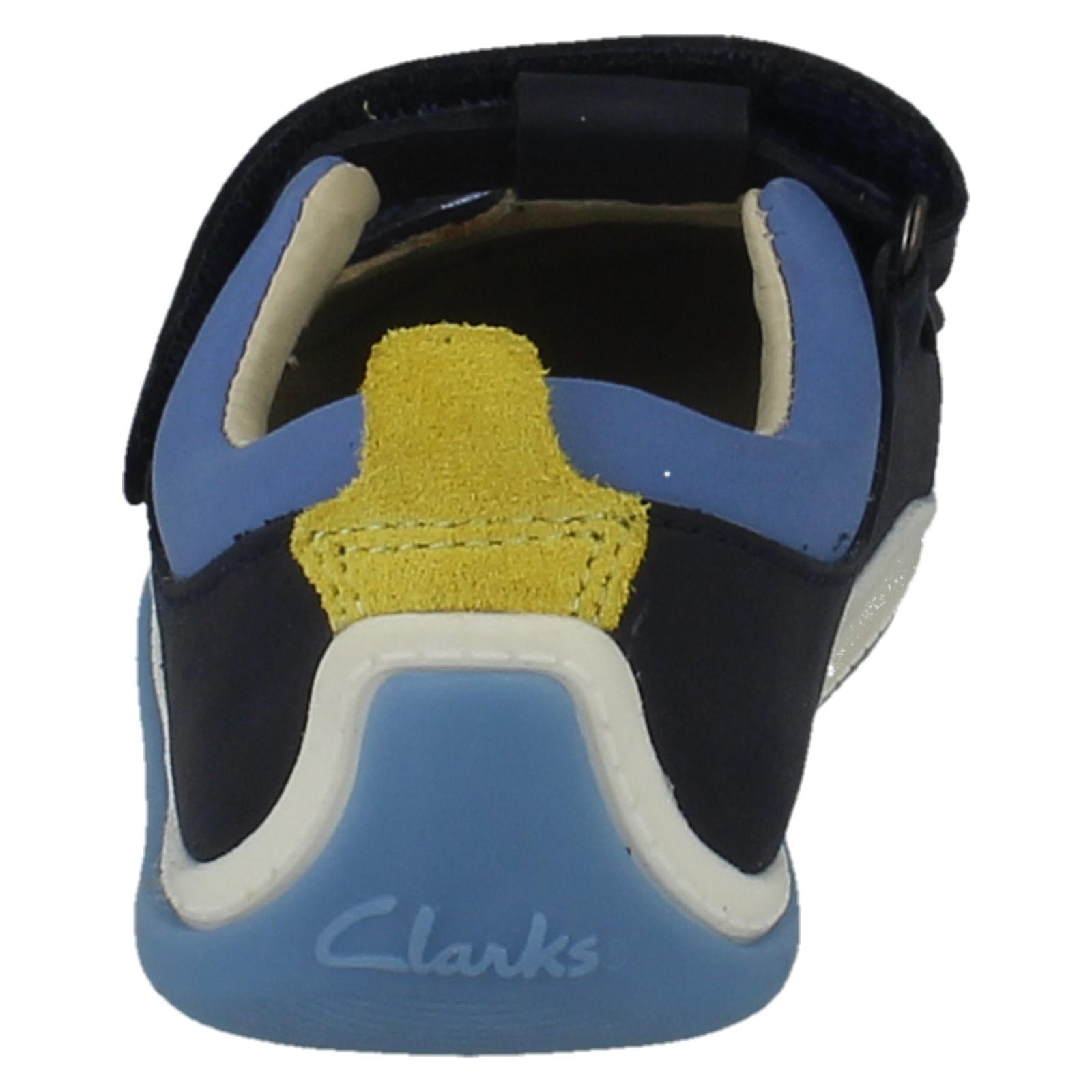Niños Niños Niñas Clarks Cuero Gancho y Bucle Barra en T Zapatos Fideos Brillo T - Imagen 14 de 19