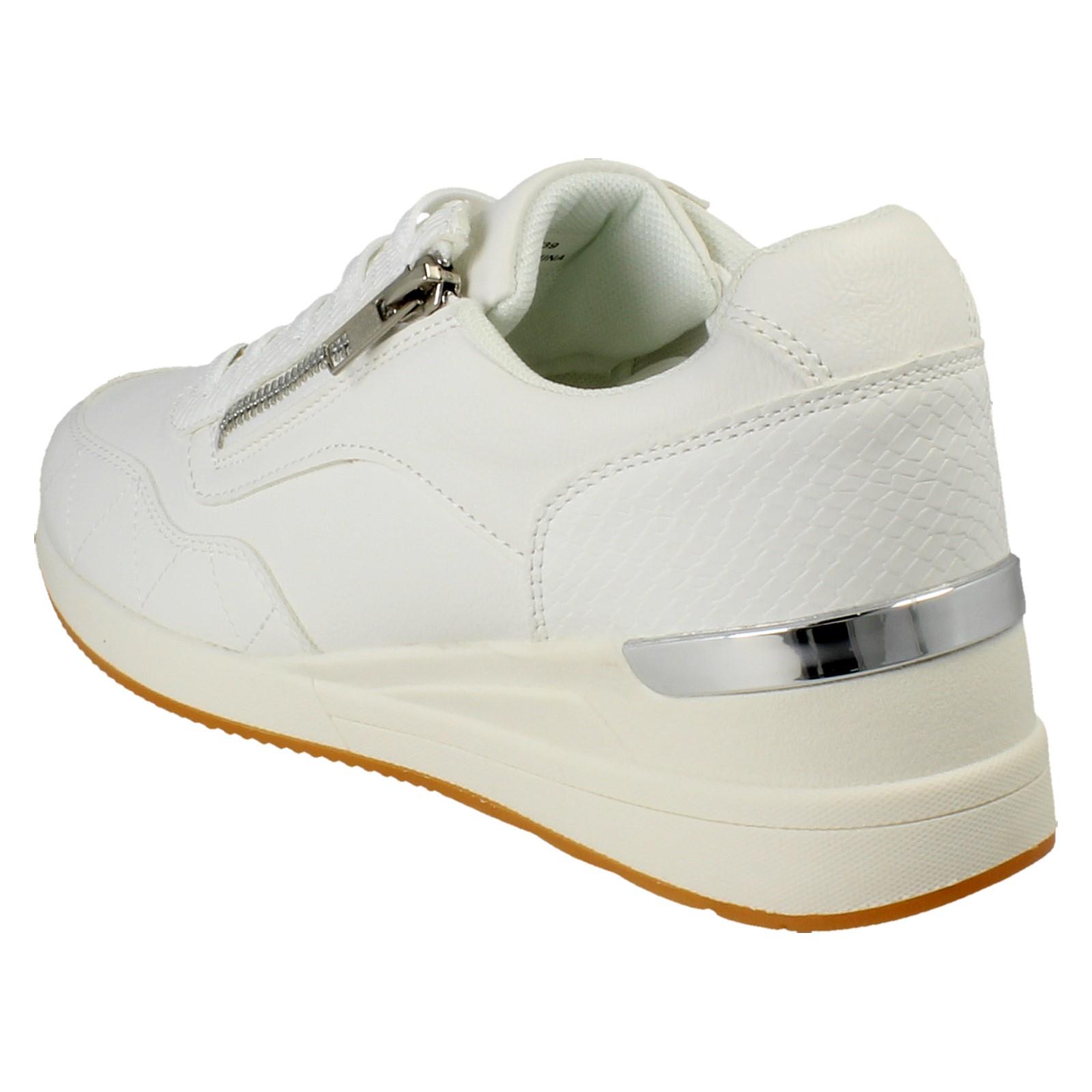 Ladies Elle Sport Lace Up & Zip Casual Wedge Sporty Look Trainers Shoes - F7R303 - Picture 4 of 10