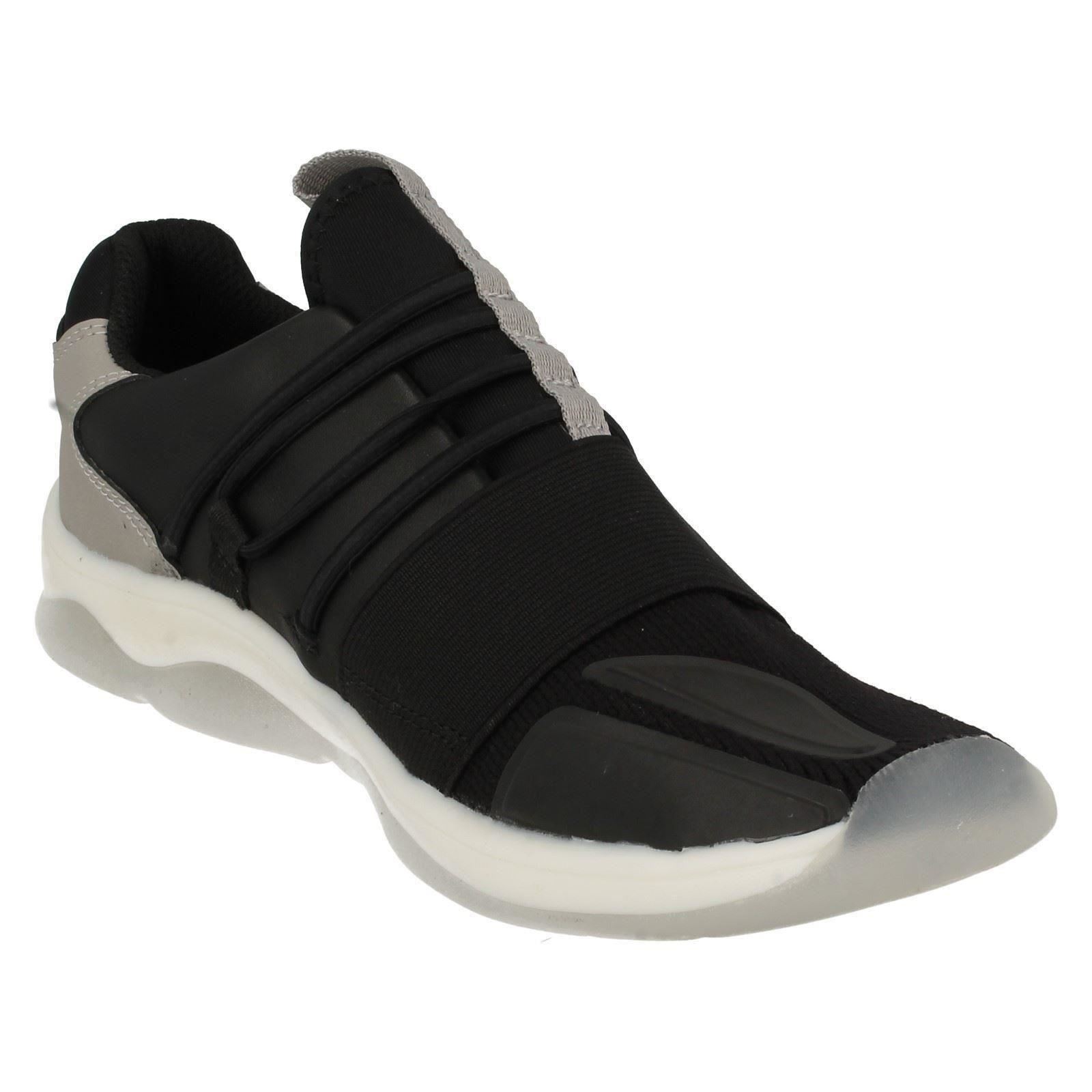 Boys Clarks Fashionable Slip On Trainers Buzzed Fire