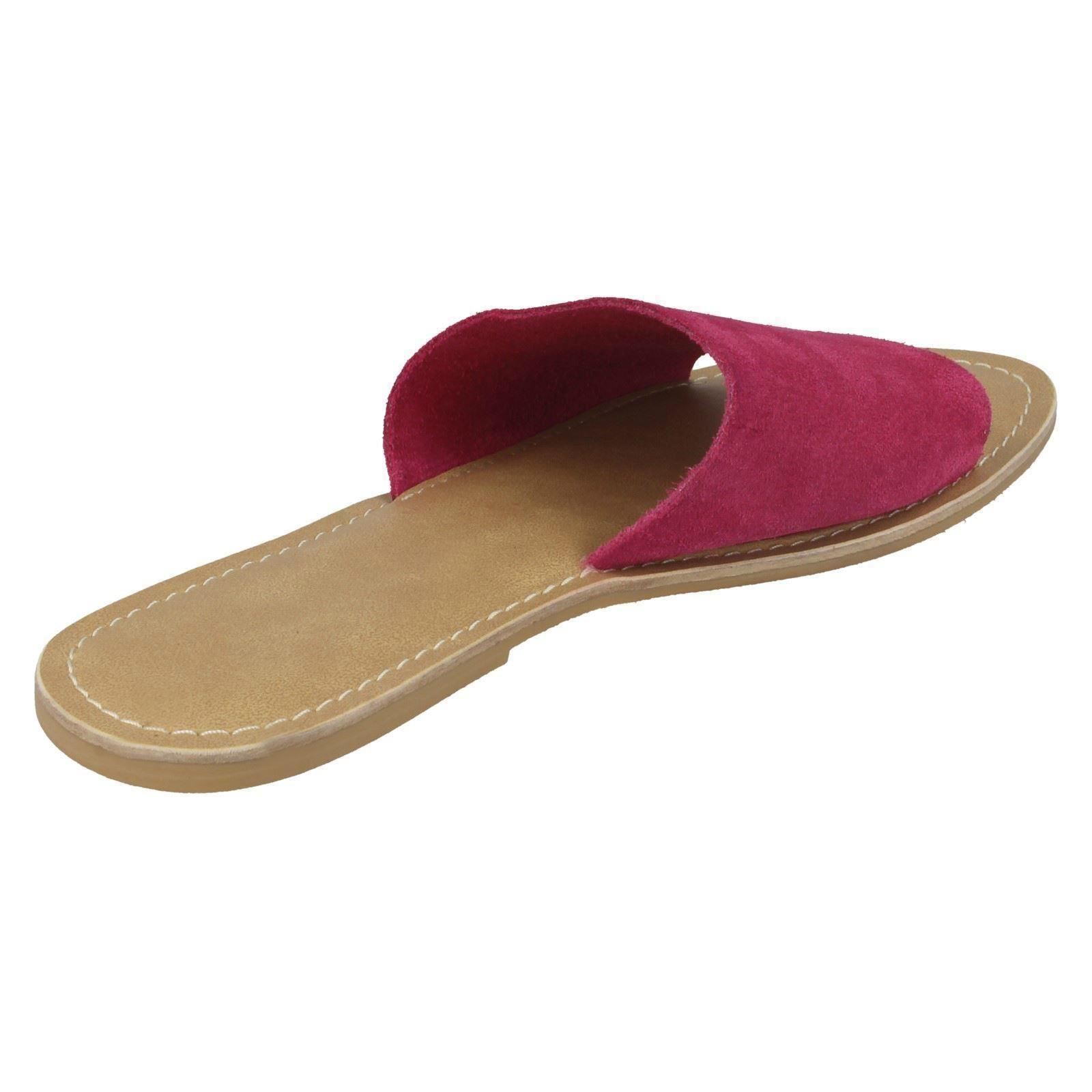 Ladies Leather Collection Suede Mule Sandals - Picture 33 of 55