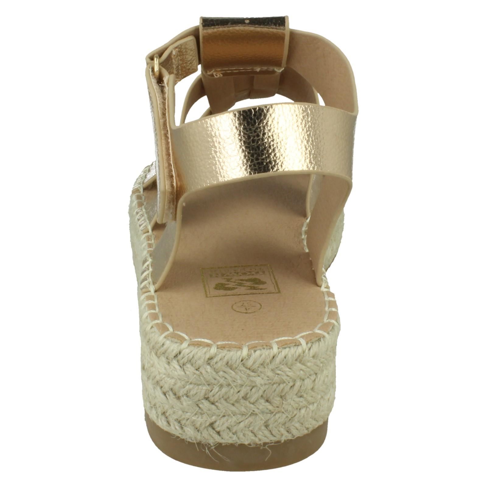 Ladies Down to Earth Gladiator Platform Espadrille with Ankle Strap *F1R2084* - Picture 14 of 28