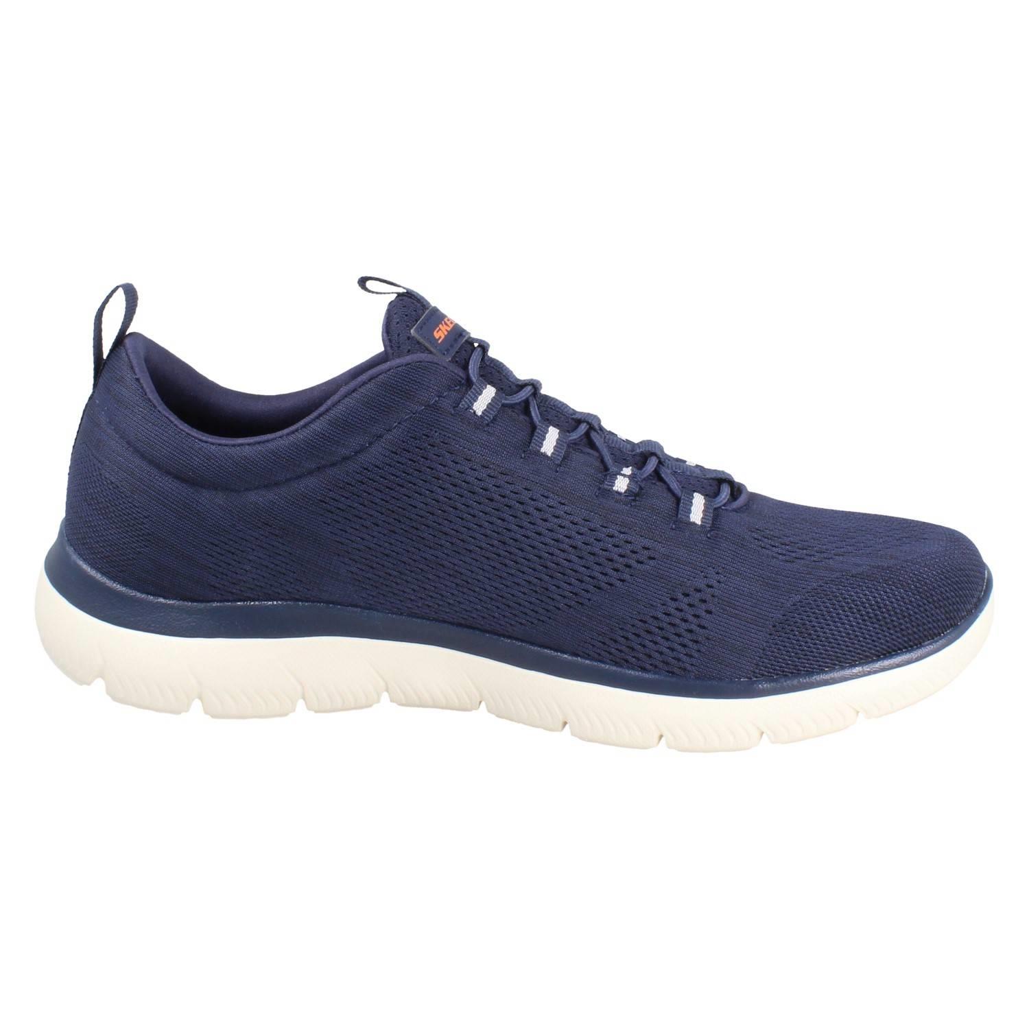 Hommes Skechers Lavable en Machine à Élastique Dentelle Baskets à Enfiler Louvin - Picture 7 of 10