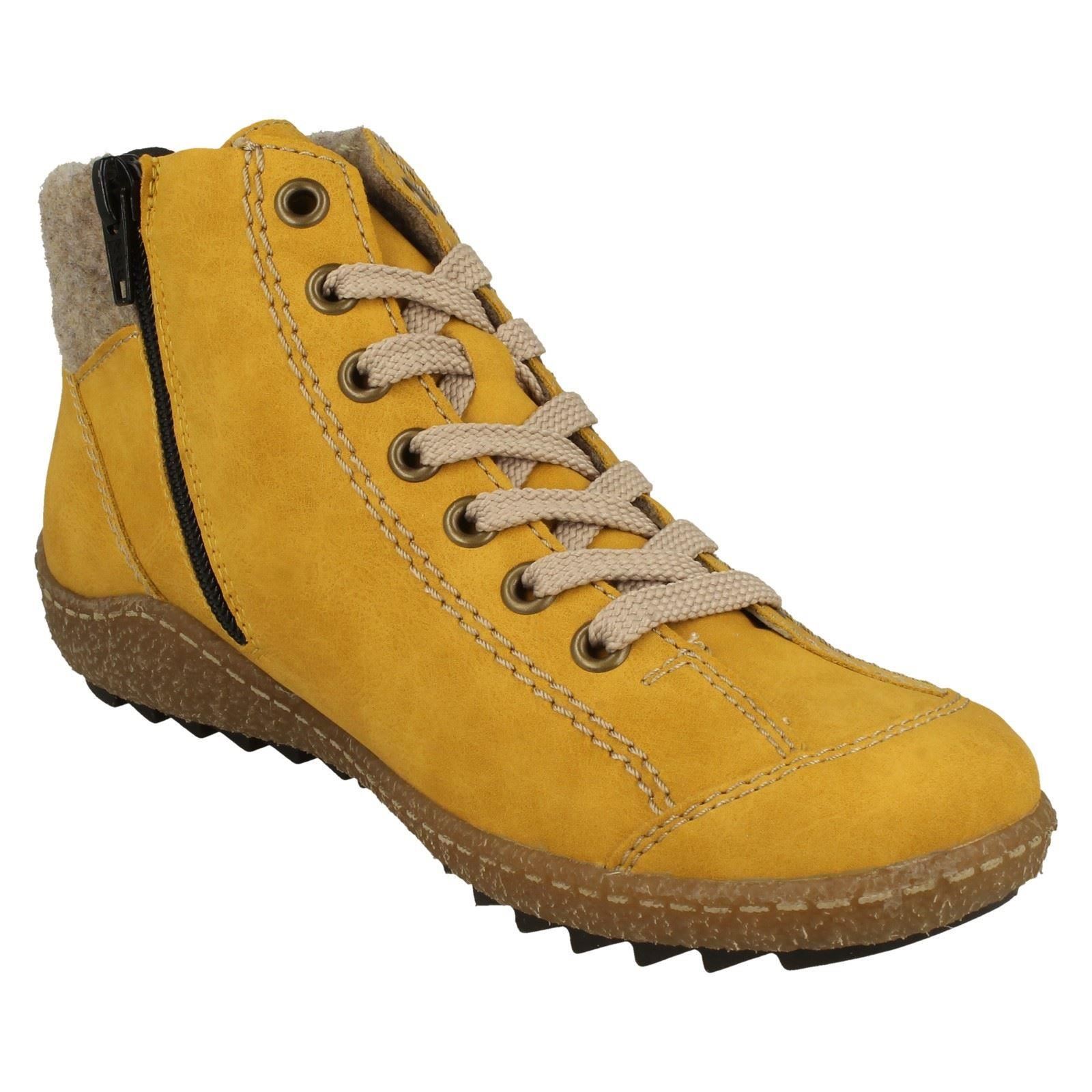 Rieker Boots Gelb Senfgelbe Schuhe Rieker Rieker Sneaker Gelbe