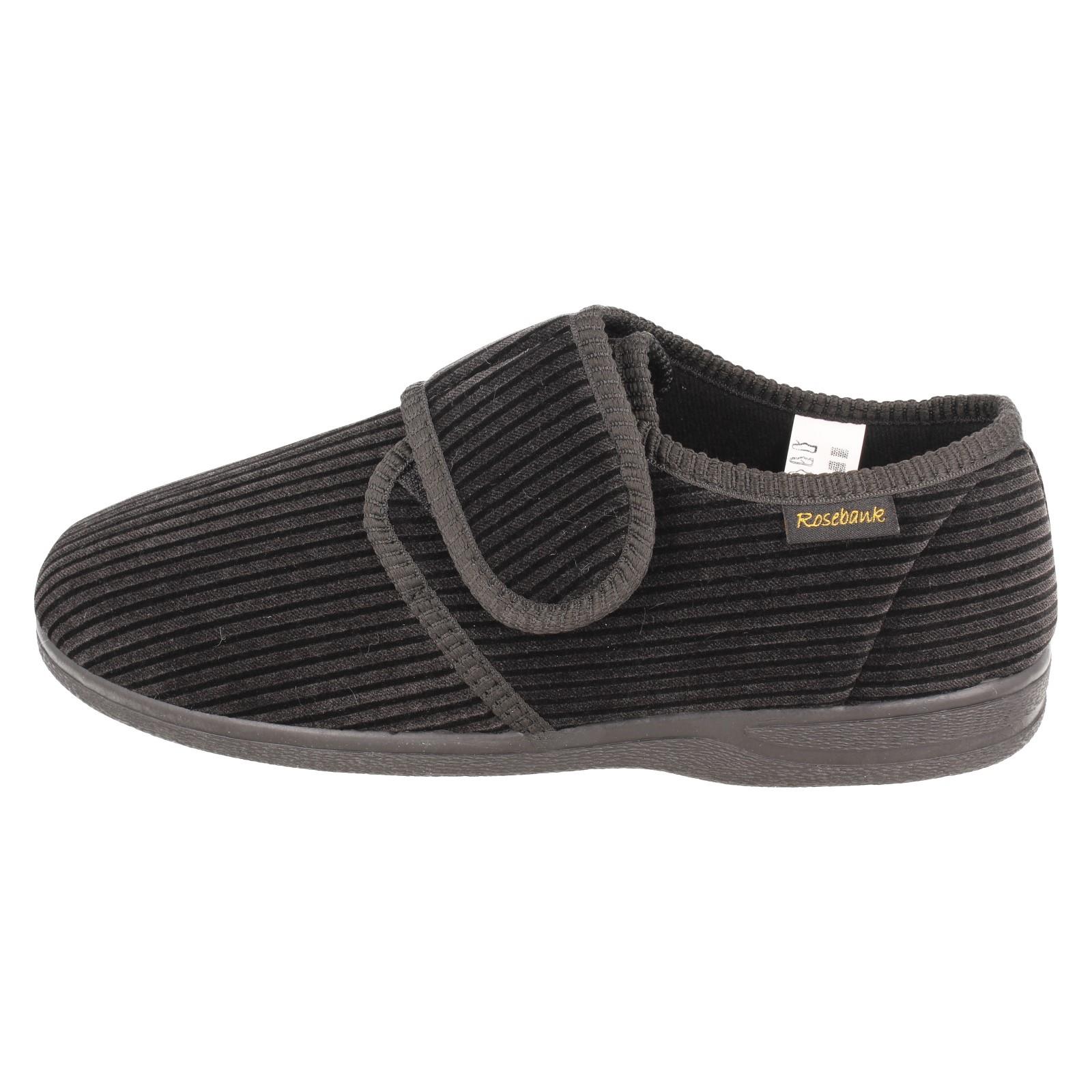 Herren Rosebank Extra Breite Passform Textil Riemenverschluss Indoor Hausschuhe Kevin - Bild 3 von 10