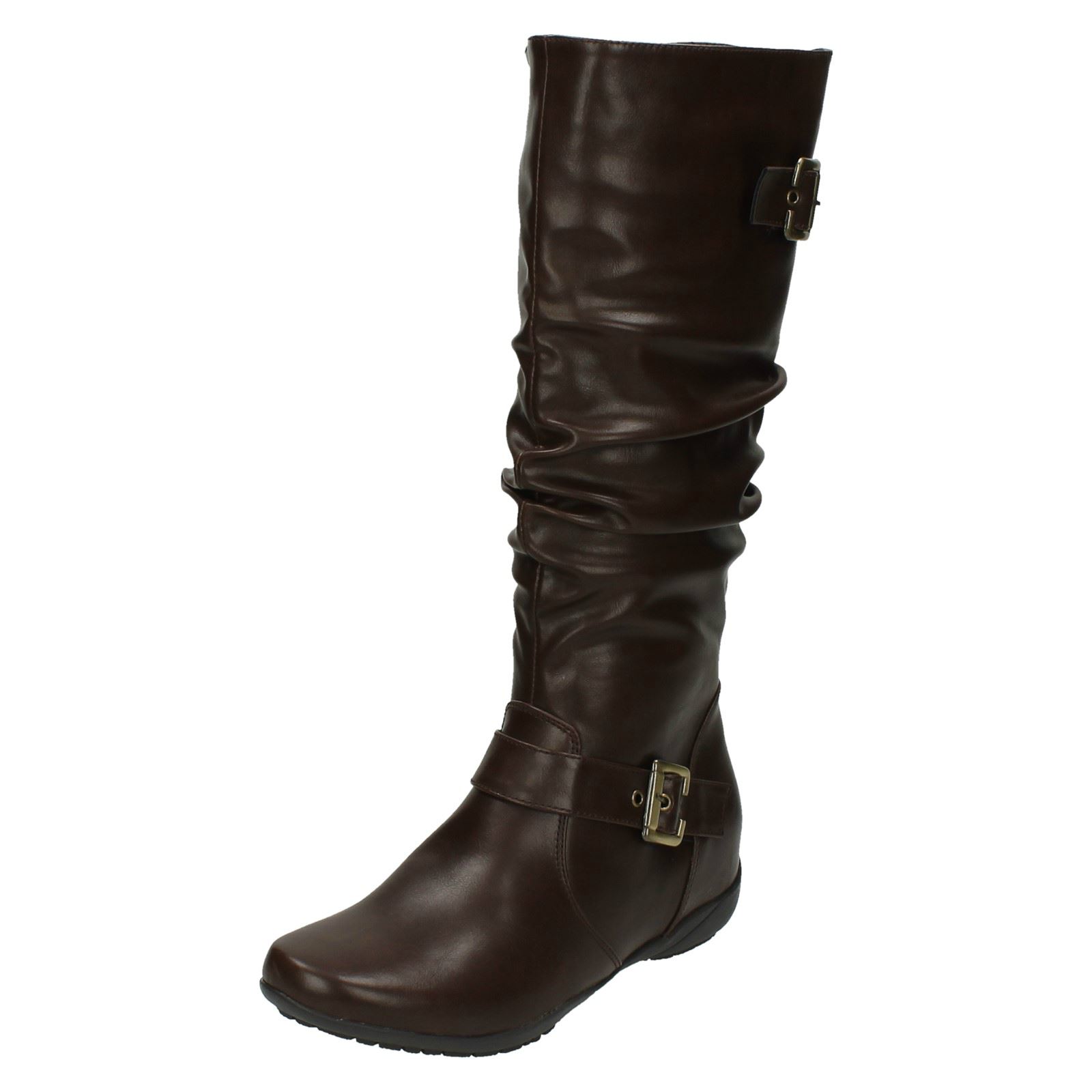 "Botas planas de pierna alta para damas ""F4R386"" - Imagen 11 de 19