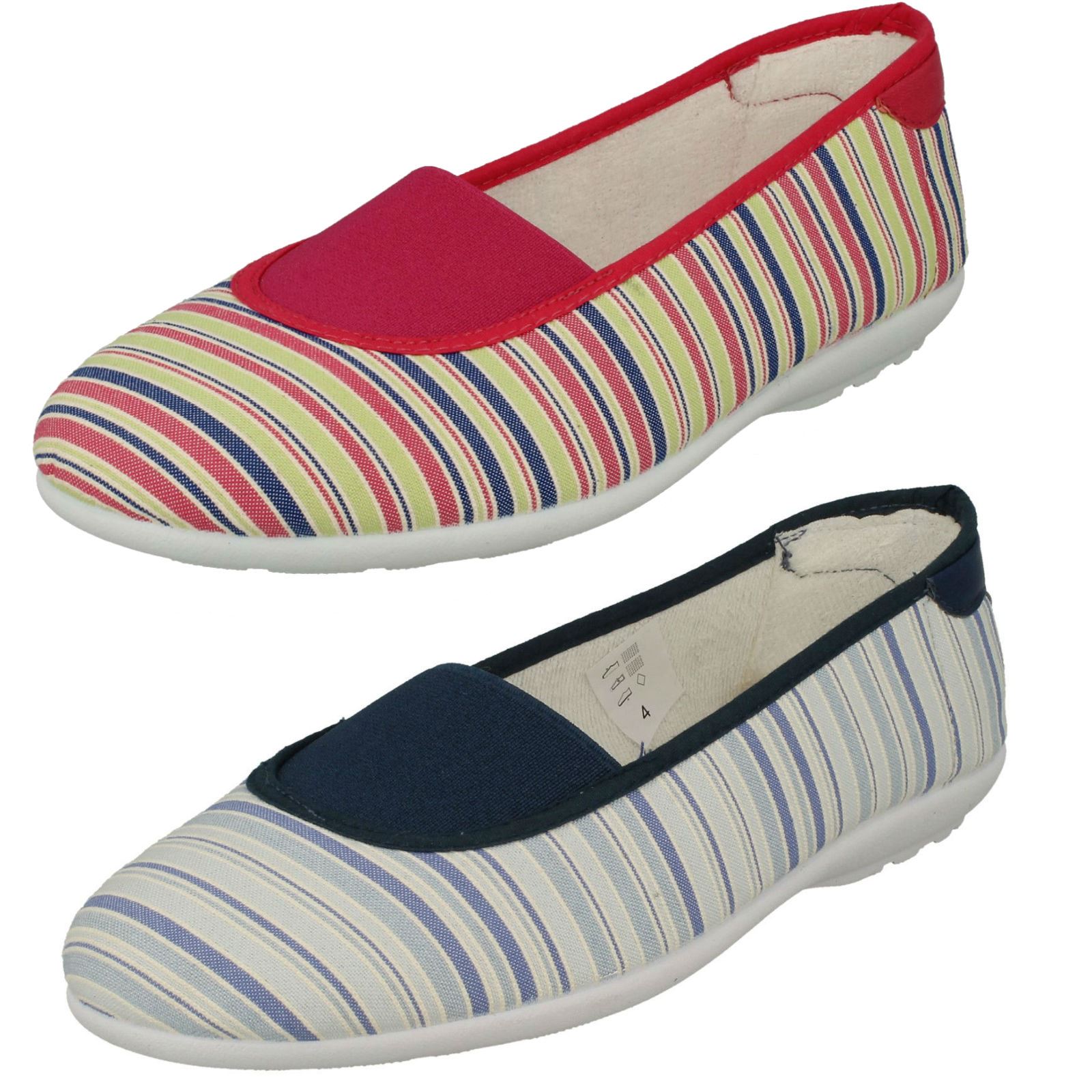 Details about Easy B Ladies Slip On Canvas Shoes Hilary