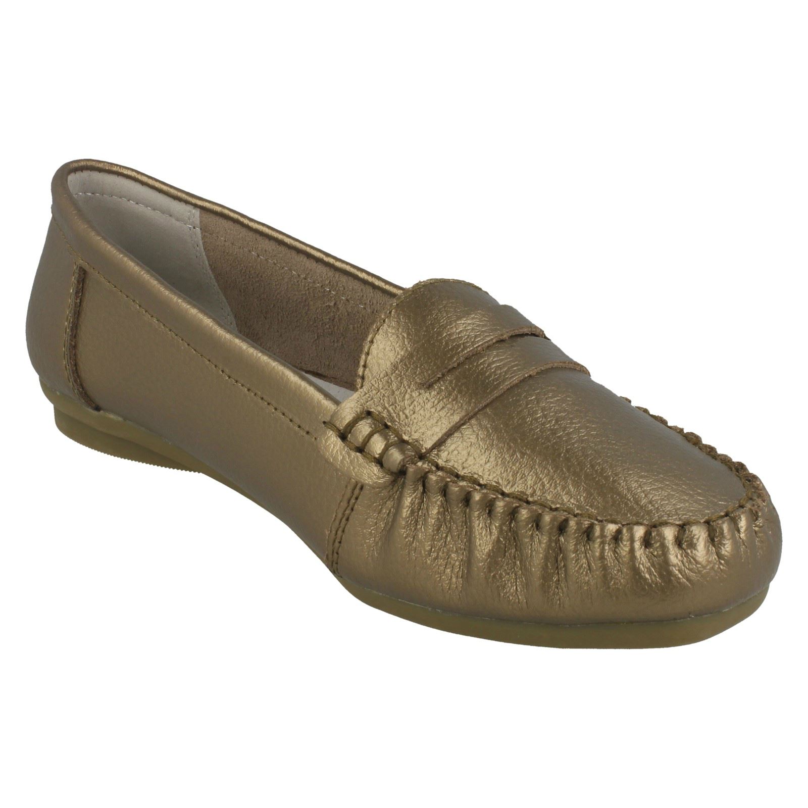 Ladies Down To Earth Leather Shoes F8R0445 - Picture 17 of 64