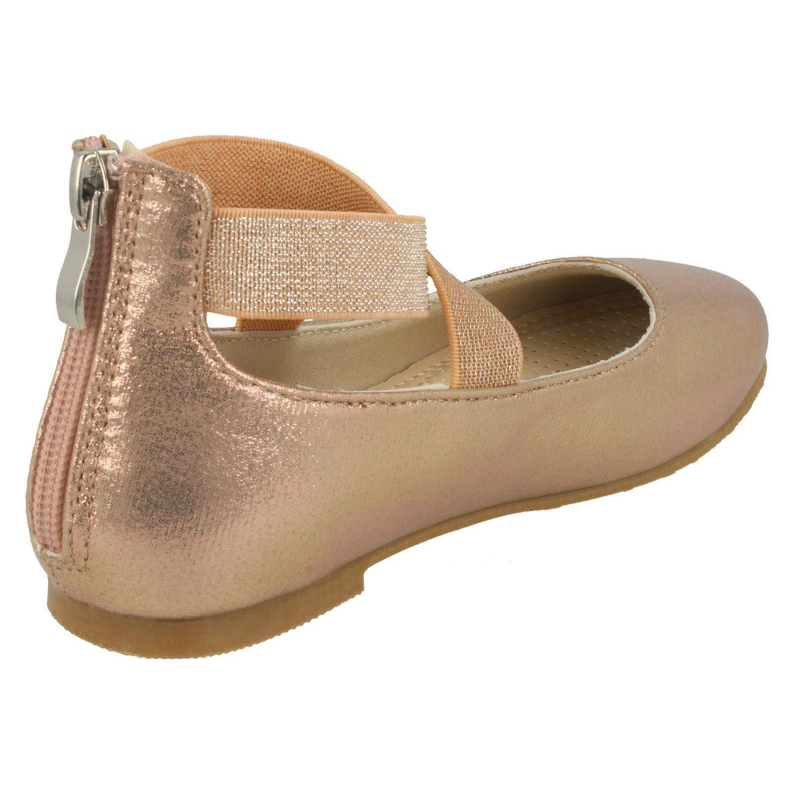 Girls Spot On Crossed Strap /'Ballerinas/'