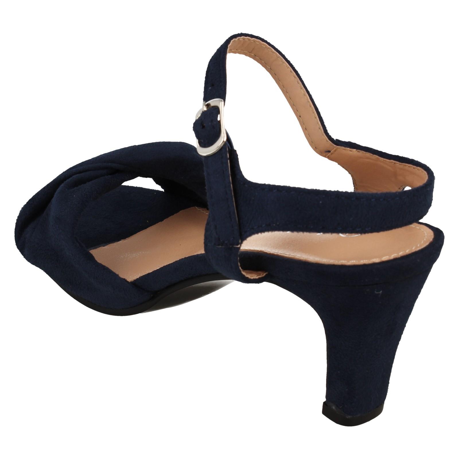 Ladies F1R2111 Anne Michelle Mid Heel Casual Wide Fit Sandals - Picture 40 of 46