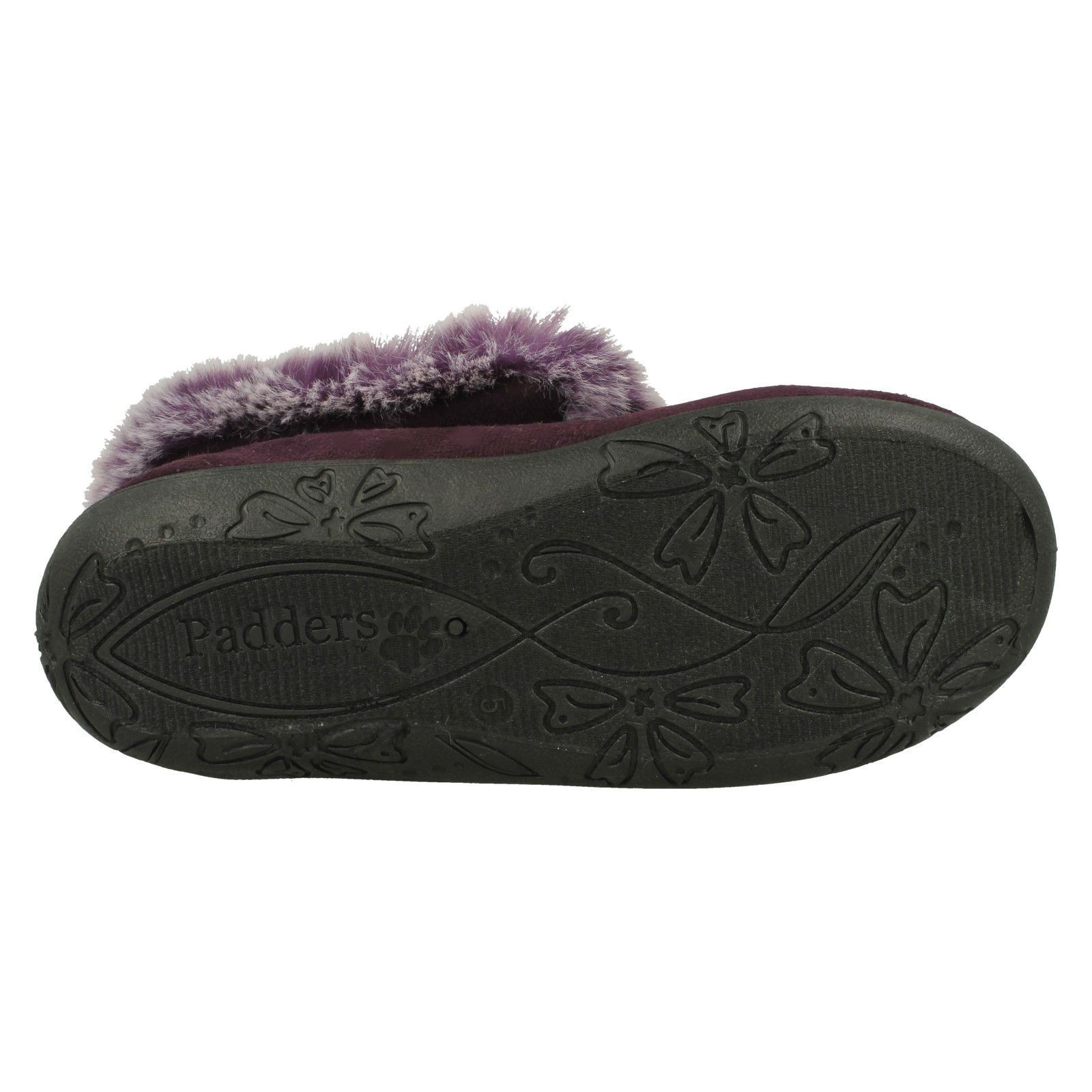 Ladies Padders Faux Fur Cuffed Slippers 'Esme' - Picture 23 of 37