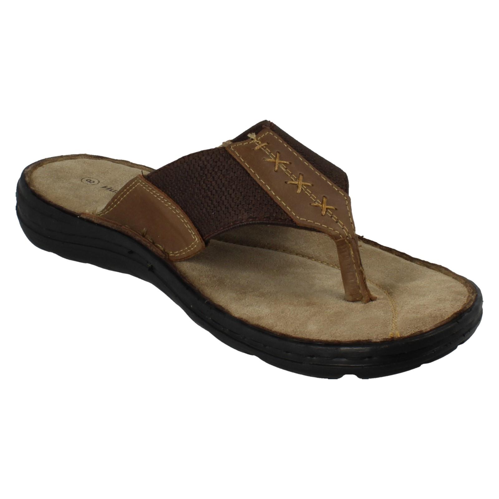Uomo Hush Puppies pelle Infradito Estate Vacanza Sandali Alan - Picture 8 of 10