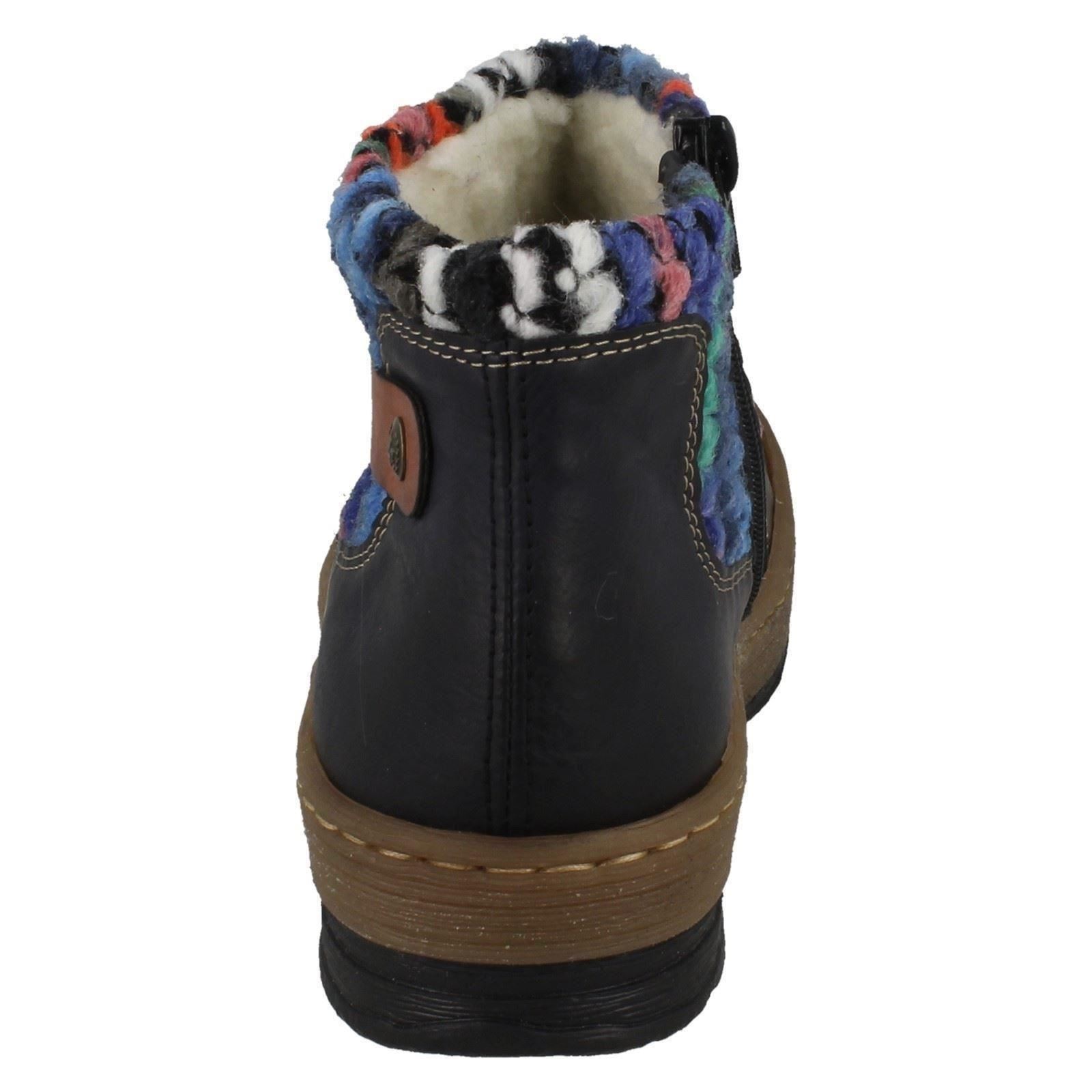 Z6782 Rieker Ladies Multi Warmlined brown Ankle Boots TxU4q