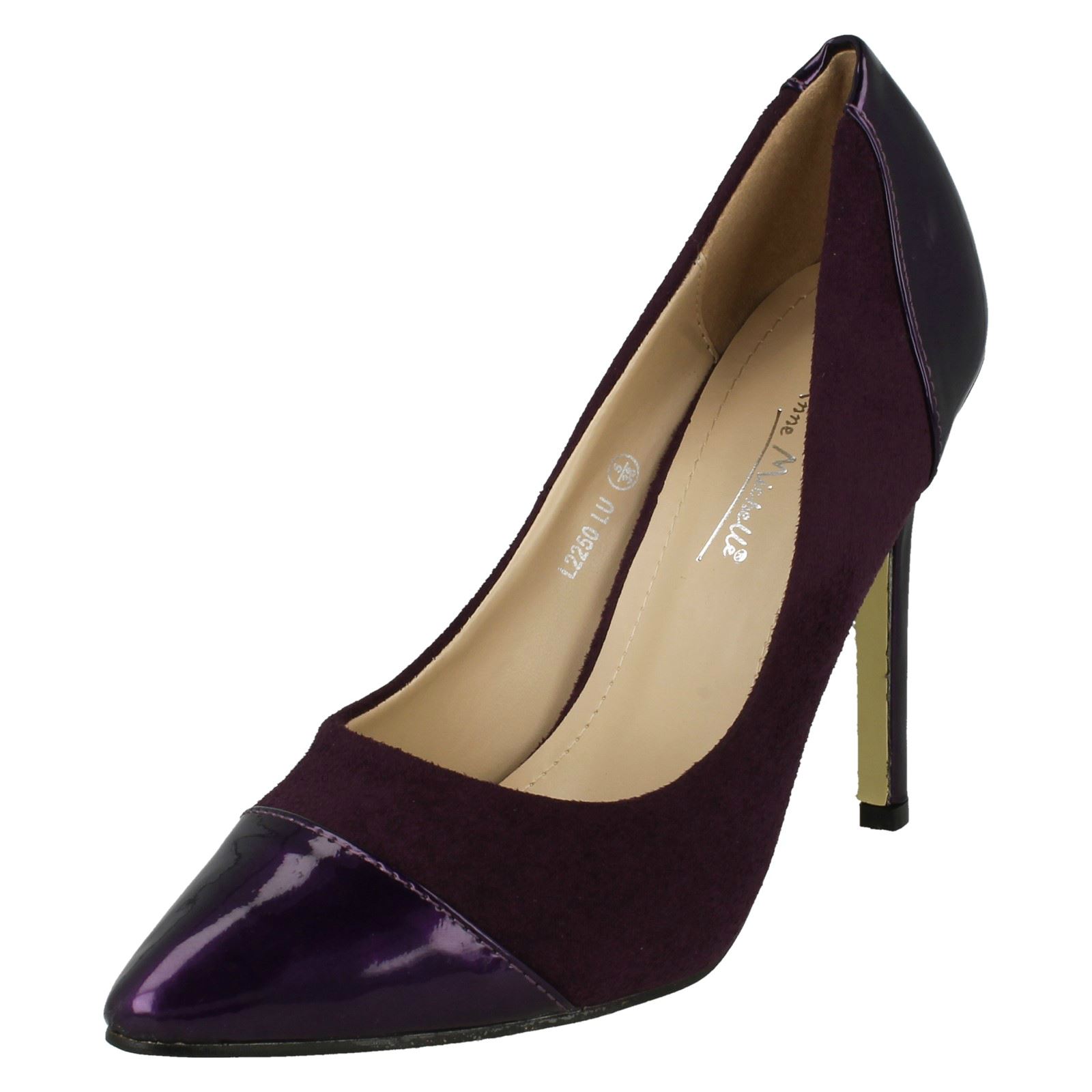 Ladies Anne Michelle Pointed Toe Cap High Heel 'Court Shoe' - Picture 11 of 19