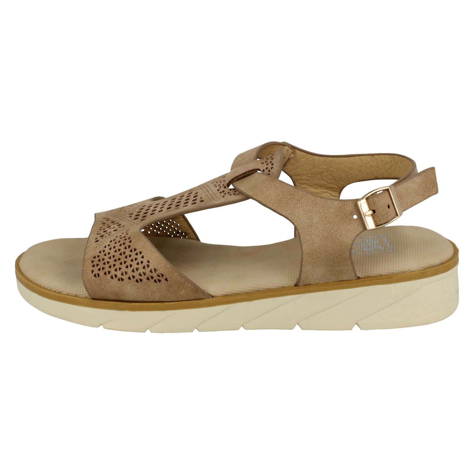 Ladies Down To Earth 'Low Wedge Sandals' - Picture 12 of 19