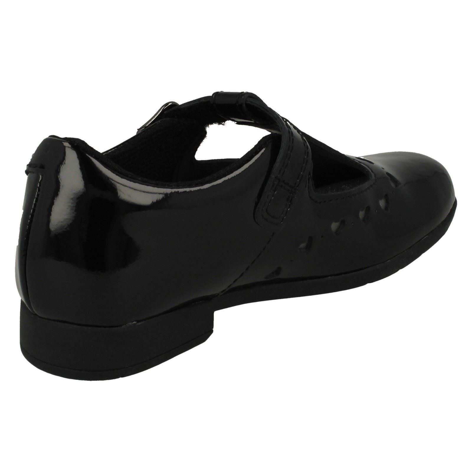 Mädchen Clarks Stylisch Herz Detailliert T-Bar Scala Kleid - Picture 4 of 10