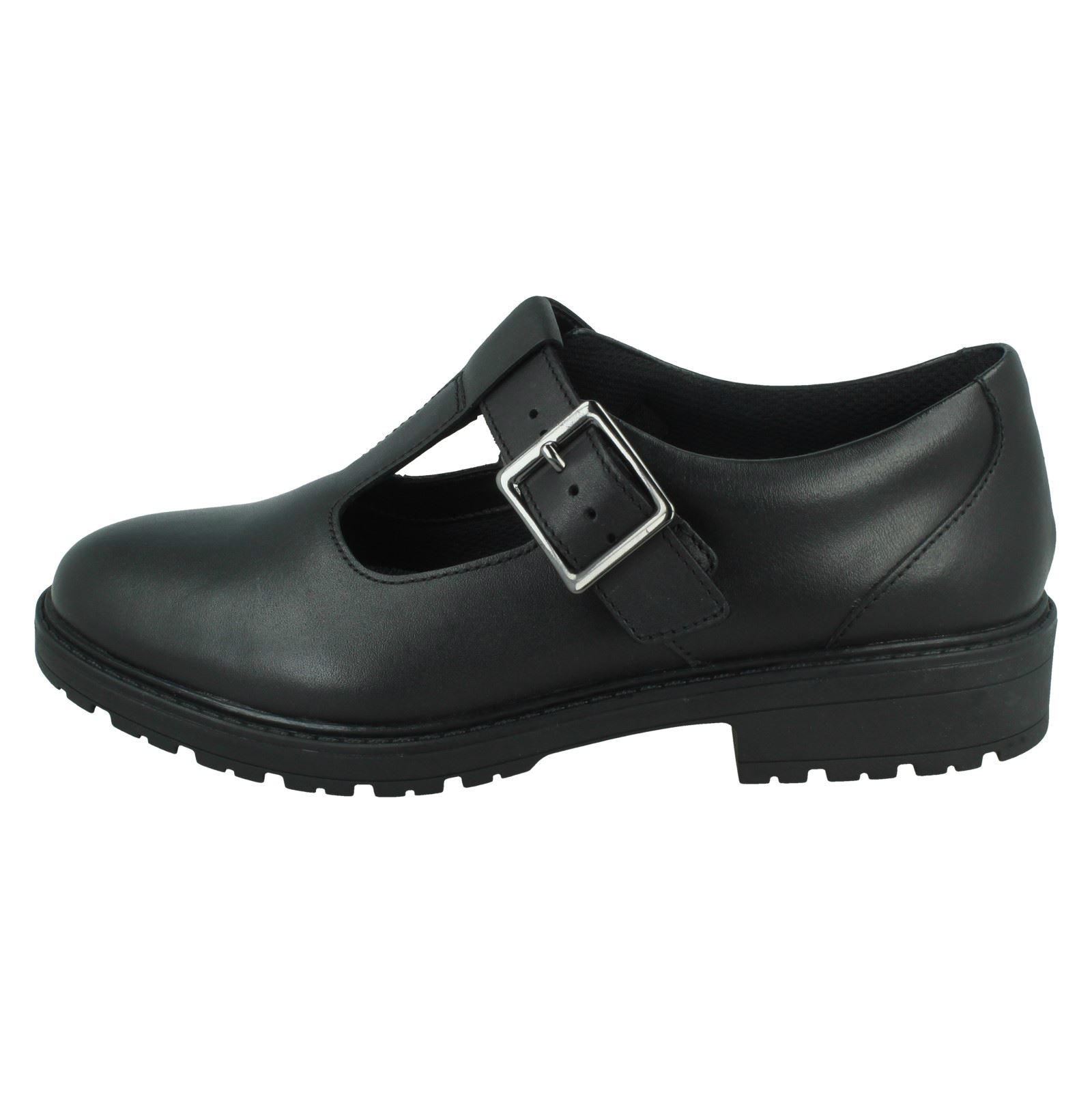 Girls Clarks Loxham Shine TBar School Shoes eBay