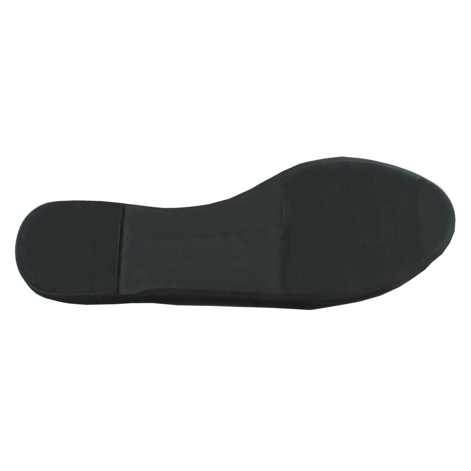 Ladies Spot On Bow Trim Ballerina Shoes - Picture 7 of 37
