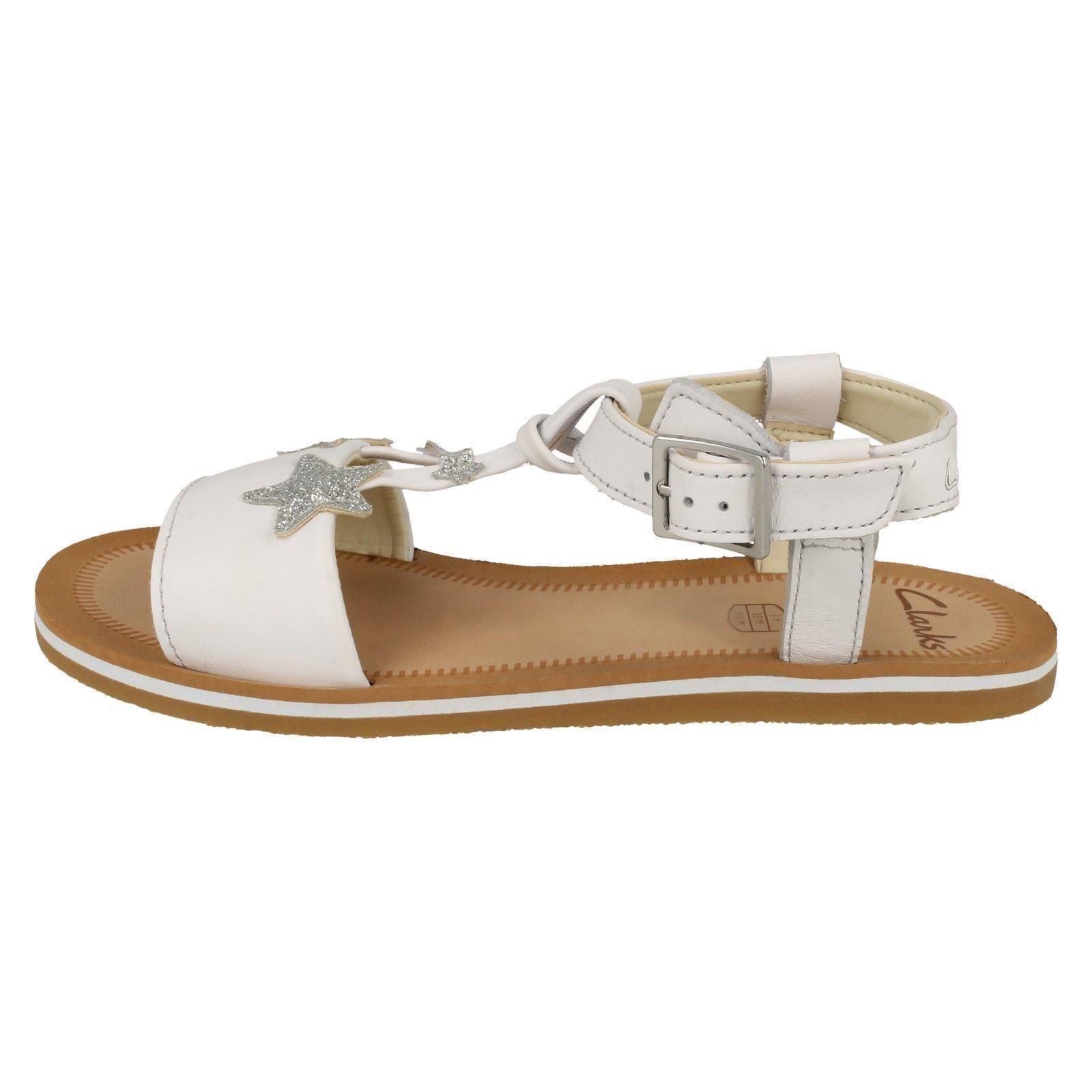 Girls Clarks Stylish Star Detailed Sandals Finch Summer K - Picture 12 of 19