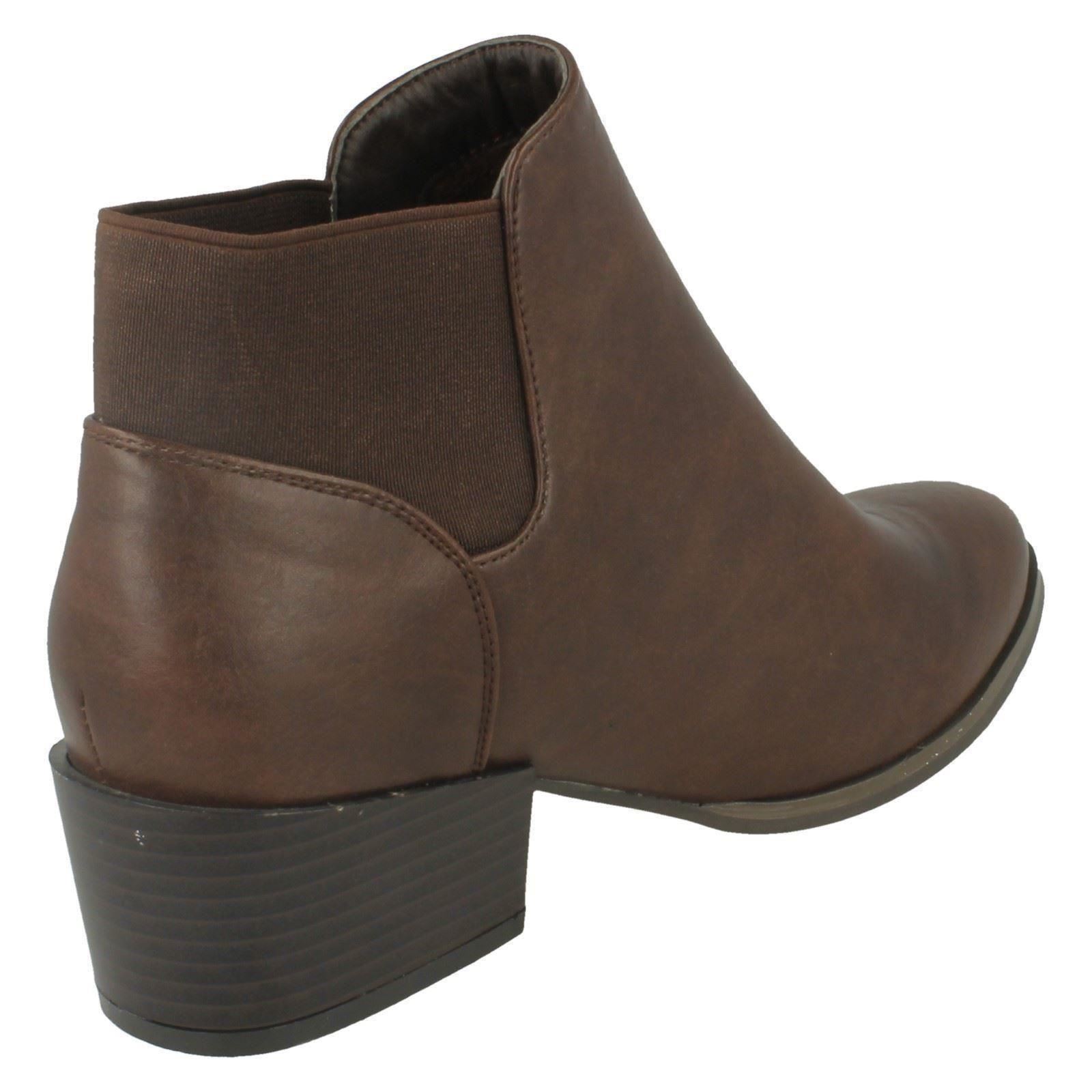 Ladies Spot On F5R0230 Heeled Ankle Boot - Picture 14 of 28
