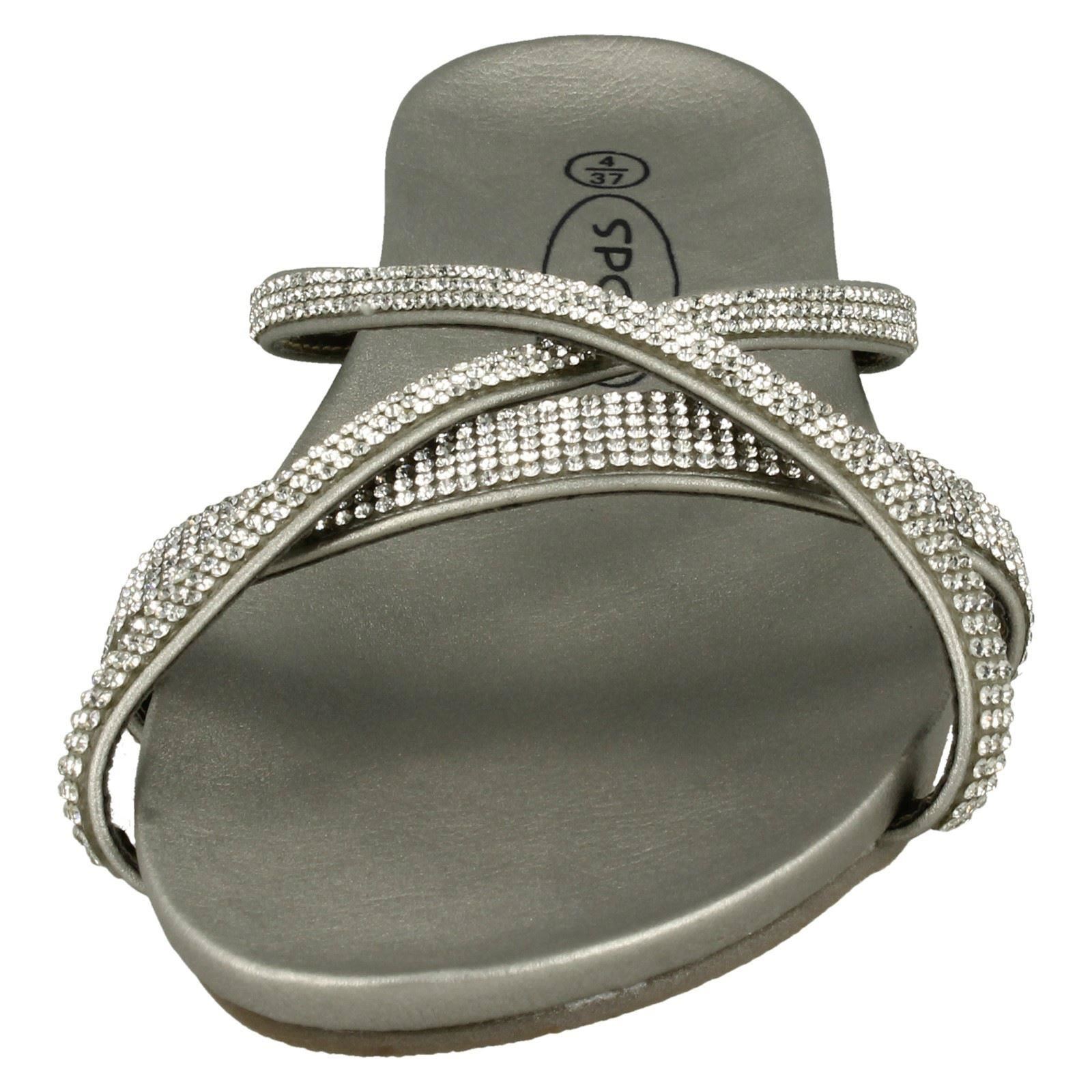 diamond slip on sandals