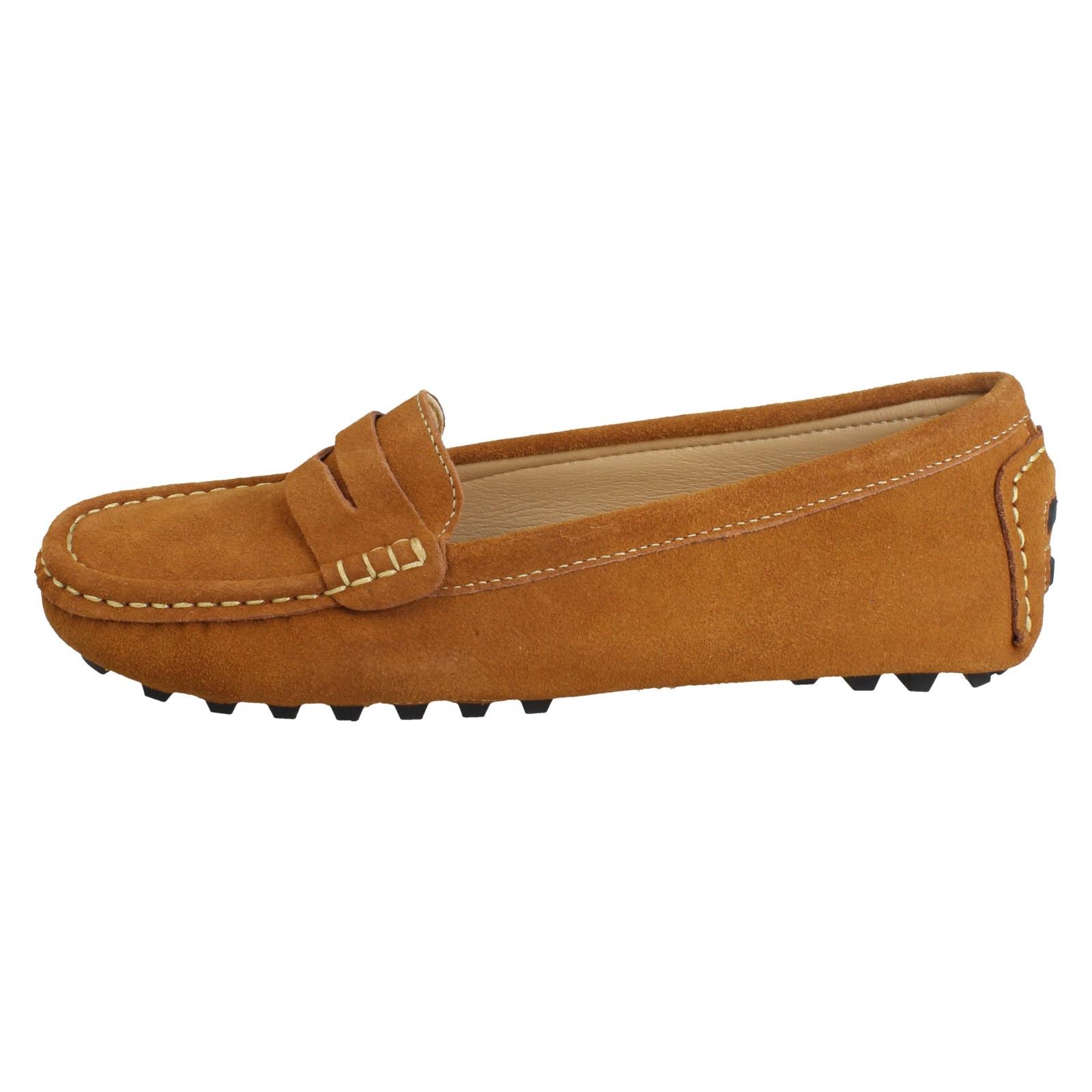 Ladies Down To Earth Suede Leather Slip On Moccasins F8R0593 - Picture 12 of 19