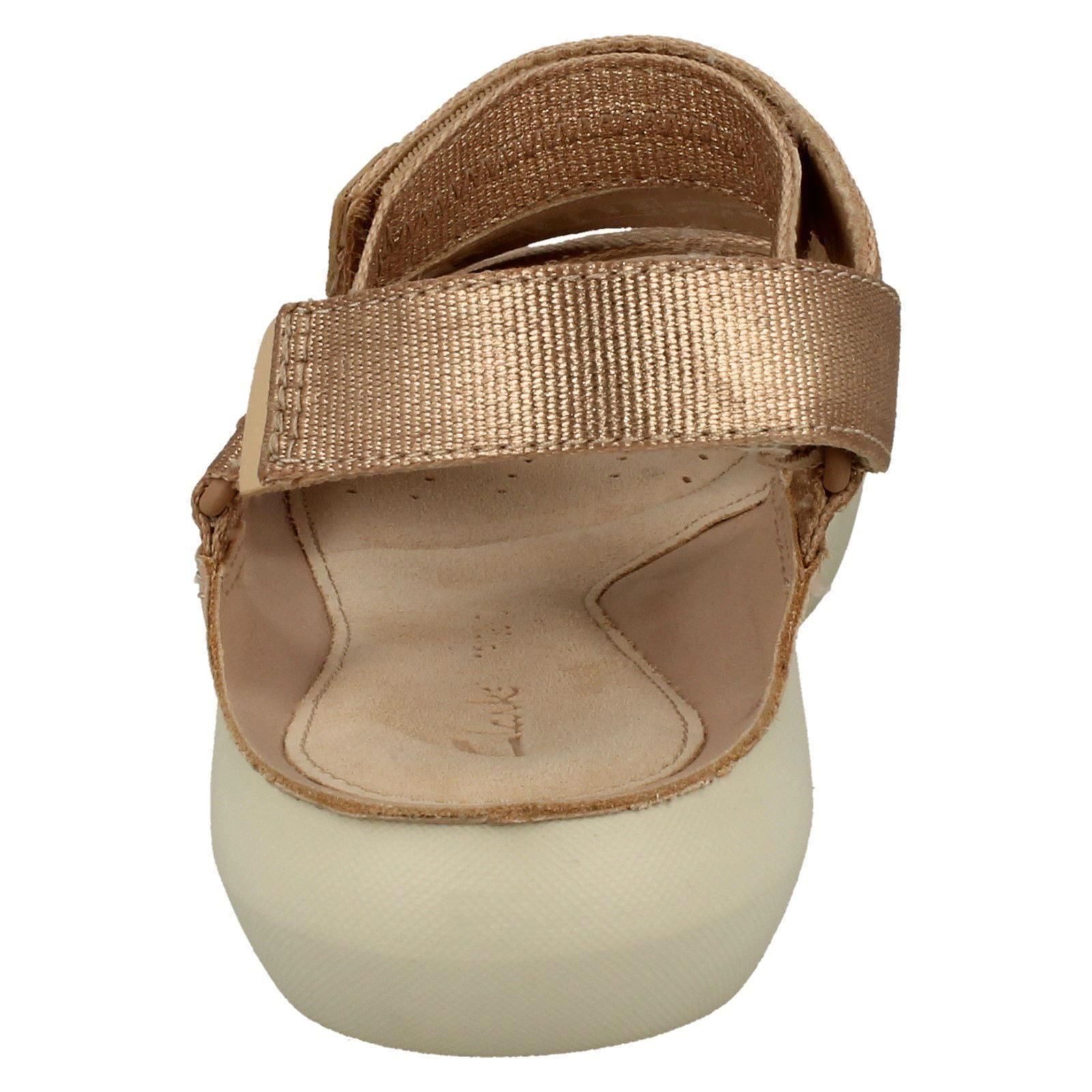 Ladies Clarks Riptape Fastening Open Toe Strappy Sandals /'Tri Sienna/'
