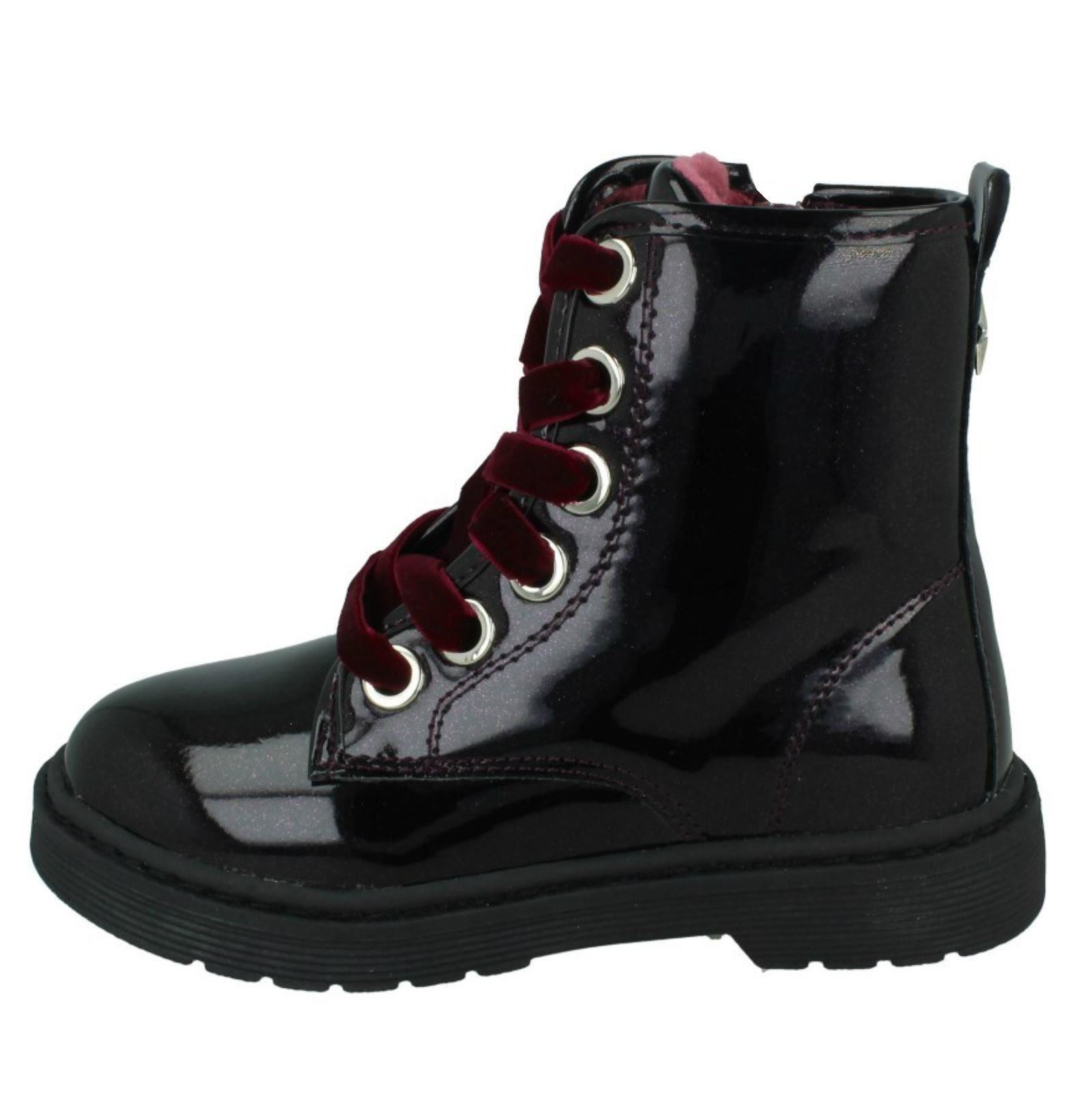 Girls Spot On Casual Lace Up 'Boots' - Picture 3 of 11