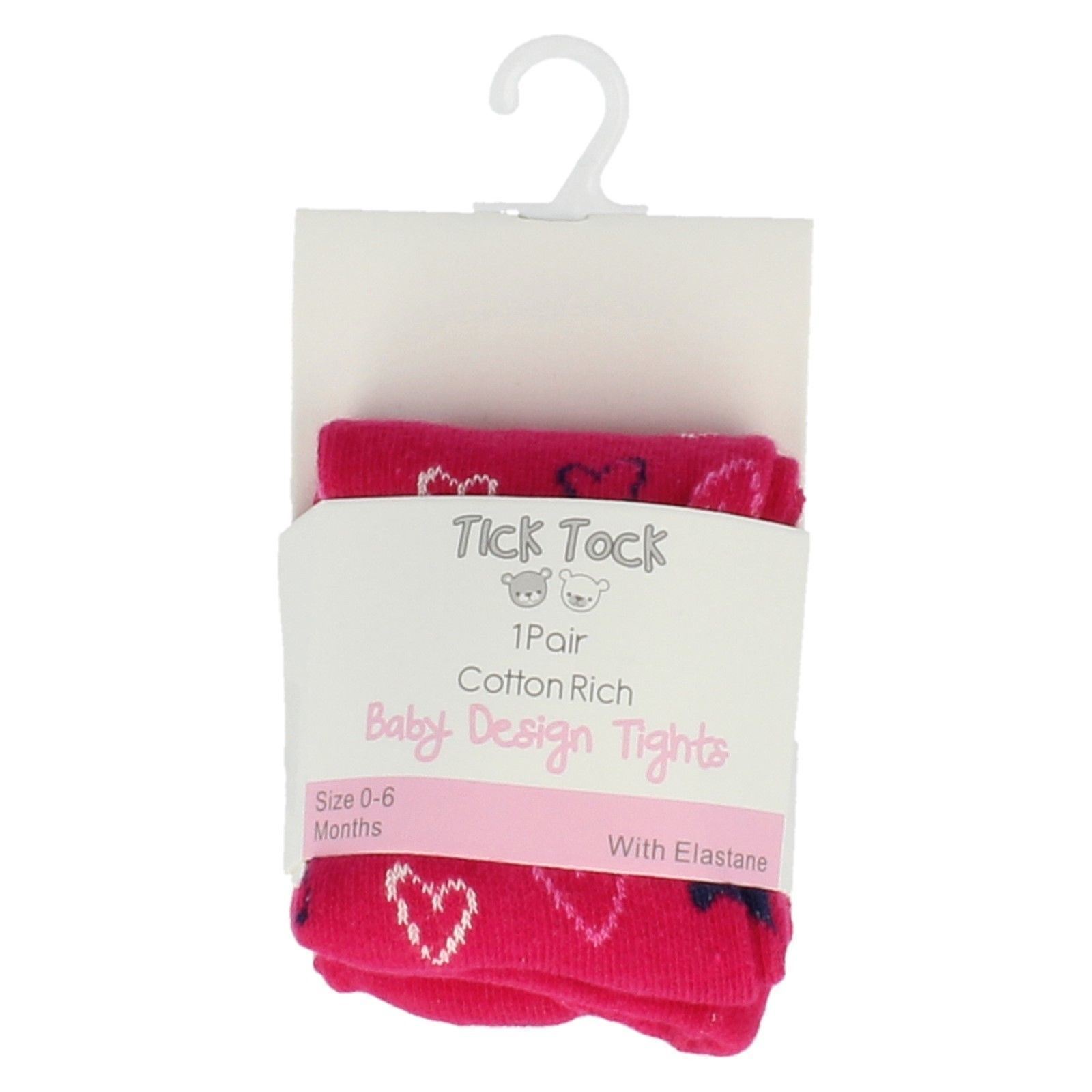 Girls Tick Tock Design Tights 45B115 - Picture 7 of 7