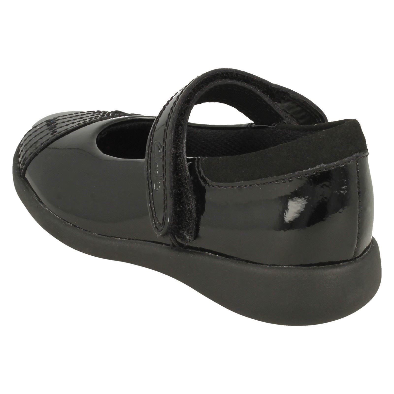 Mädchen Clarks Smart Regenbogen Detailliert Schulschuhe Etch Strahl - Picture 13 of 19