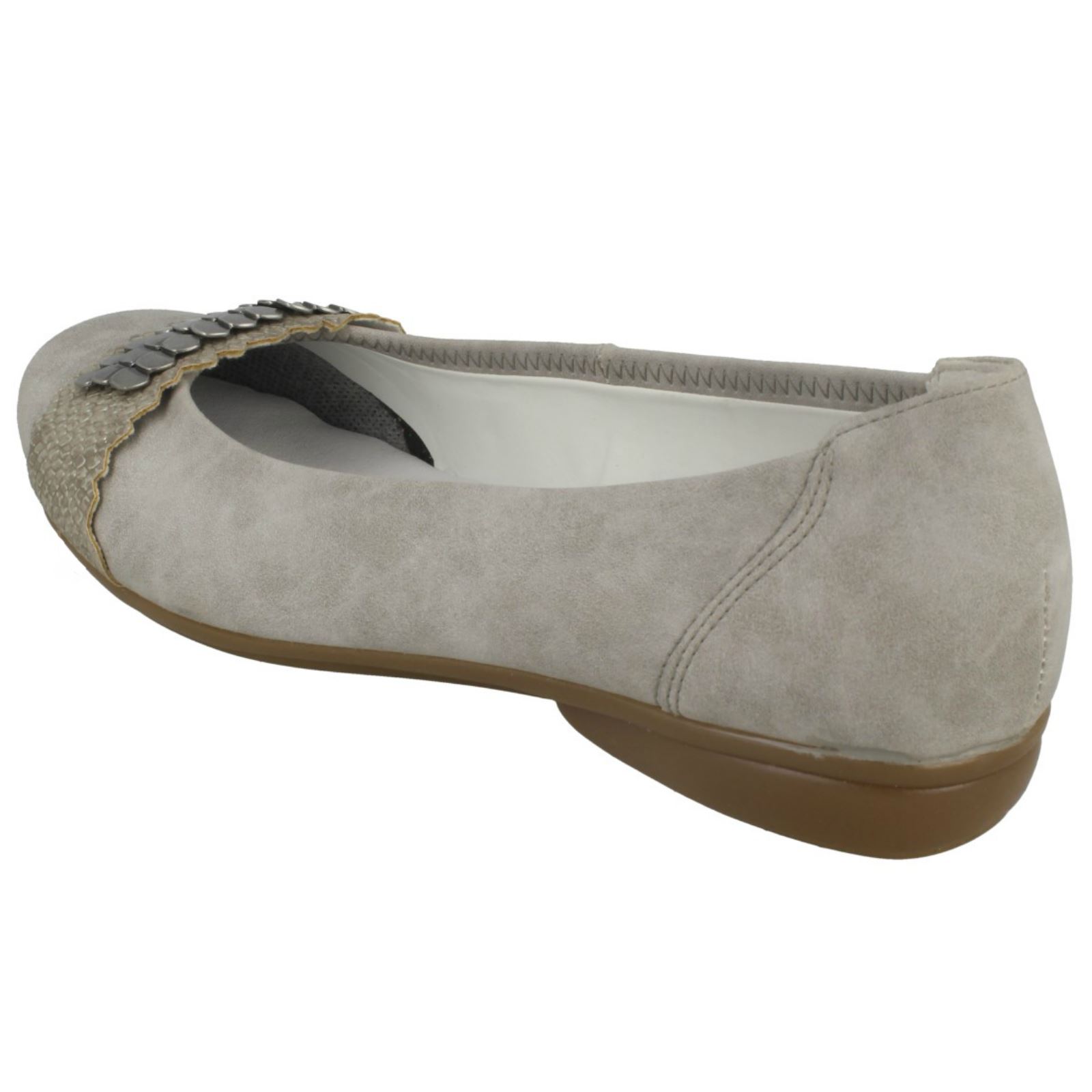 L8360 Toe piatto grigio Ladies sintetiche Rieker scarpe On Rounded casual Slip xPqzfqE1w