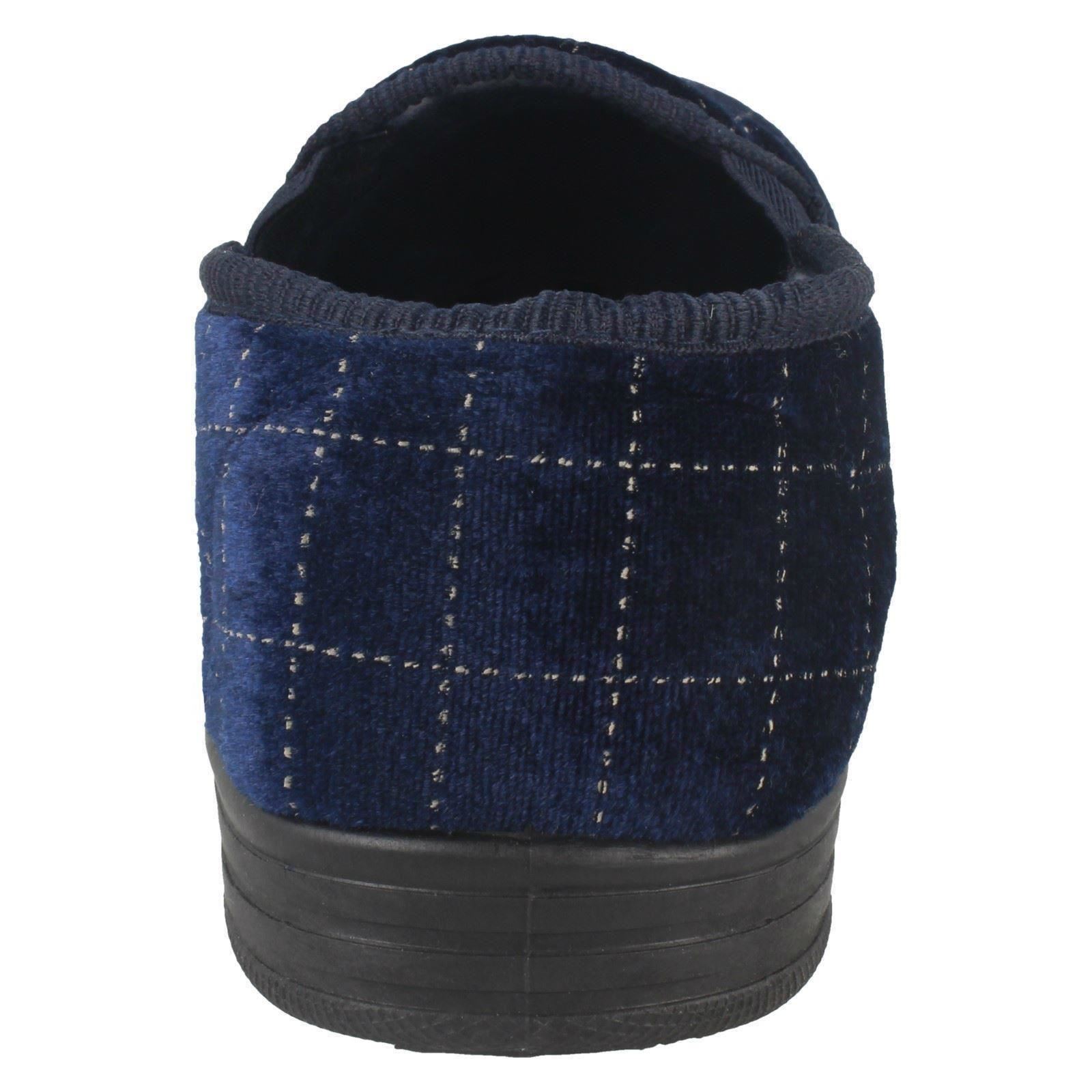 Mens Spot On Check Casual Slippers - Picture 16 of 19