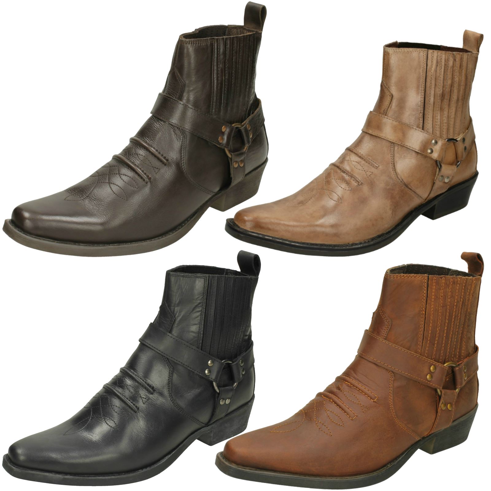 botines de vaquero hombre