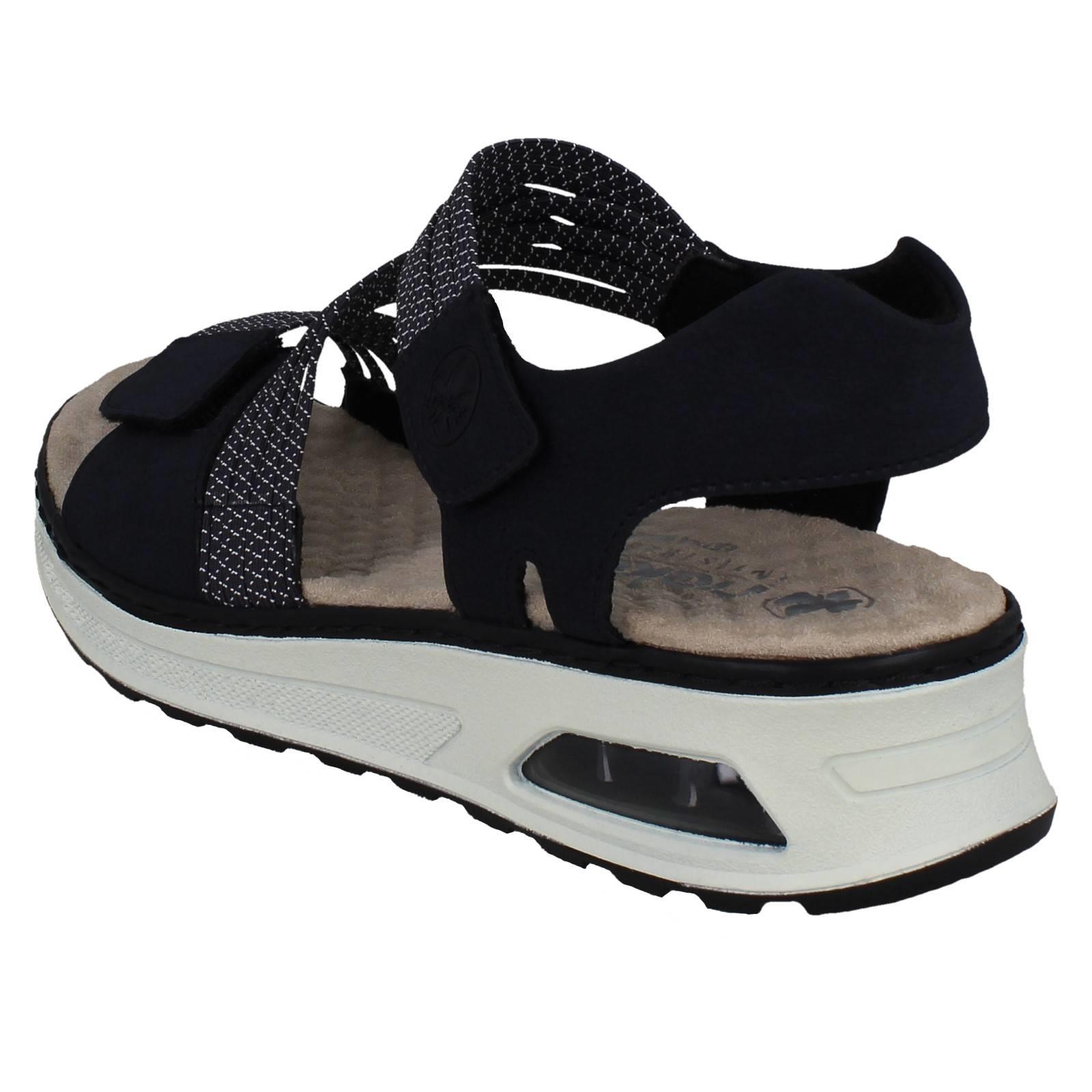 Sandalias Deportivas De Dama Rieker De Ajuste Amplio Con Elástico Y Cuña *65671* - Imagen 4 de 10