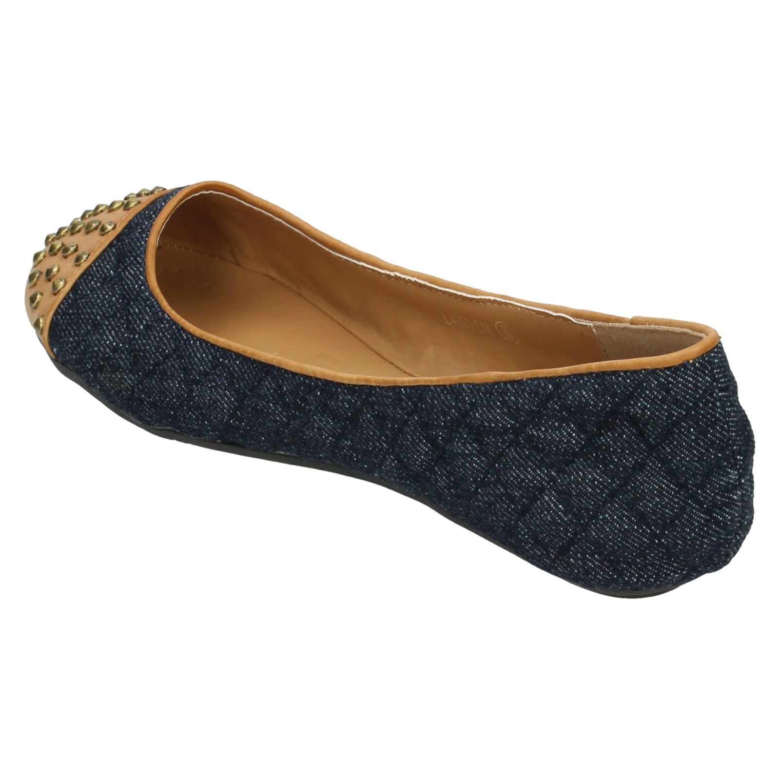 Anne Michelle Ladies Flat Ballerina Shoe - Picture 10 of 10