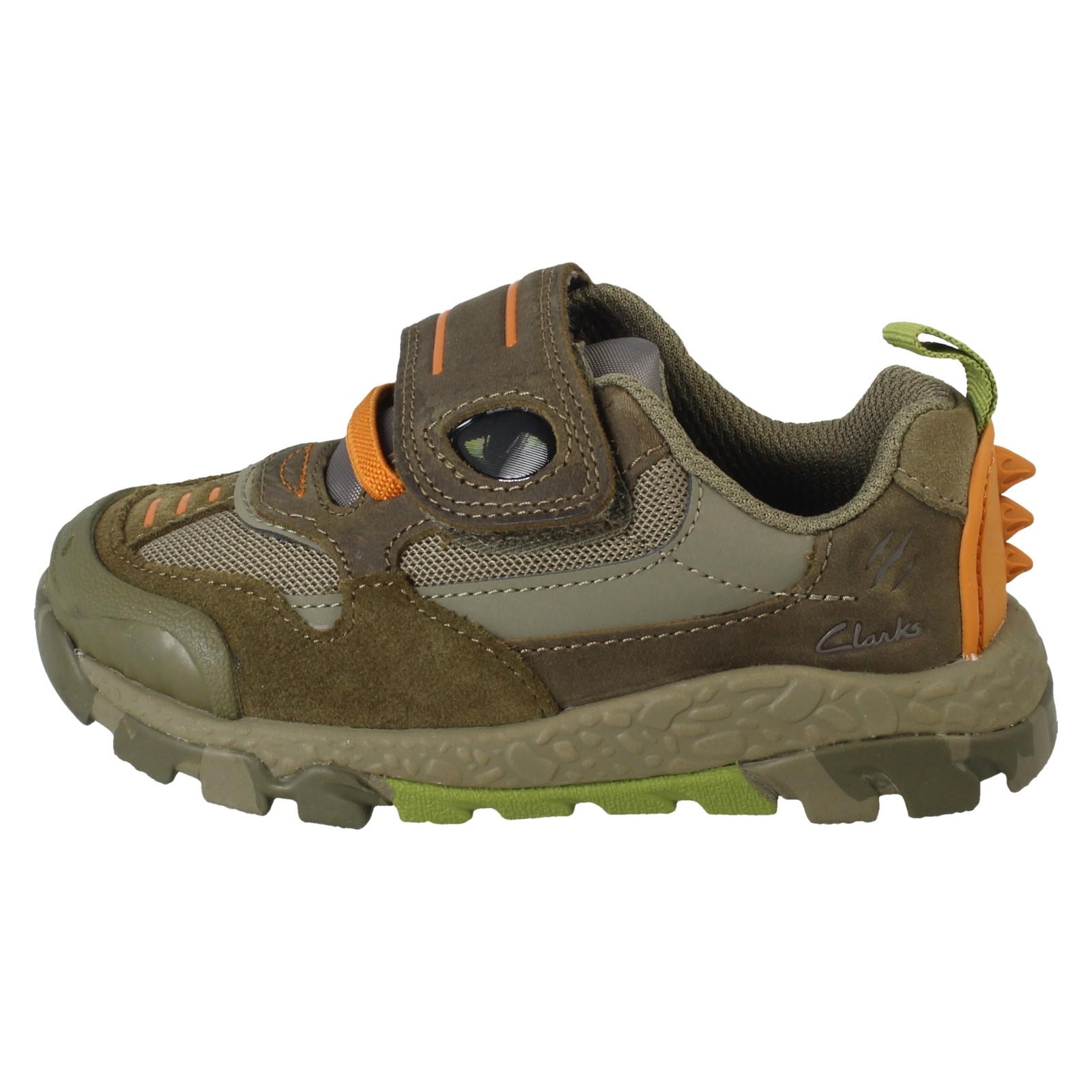 Boys Clarks Dino Design Trainers Steggy2 See K - Picture 3 of 10