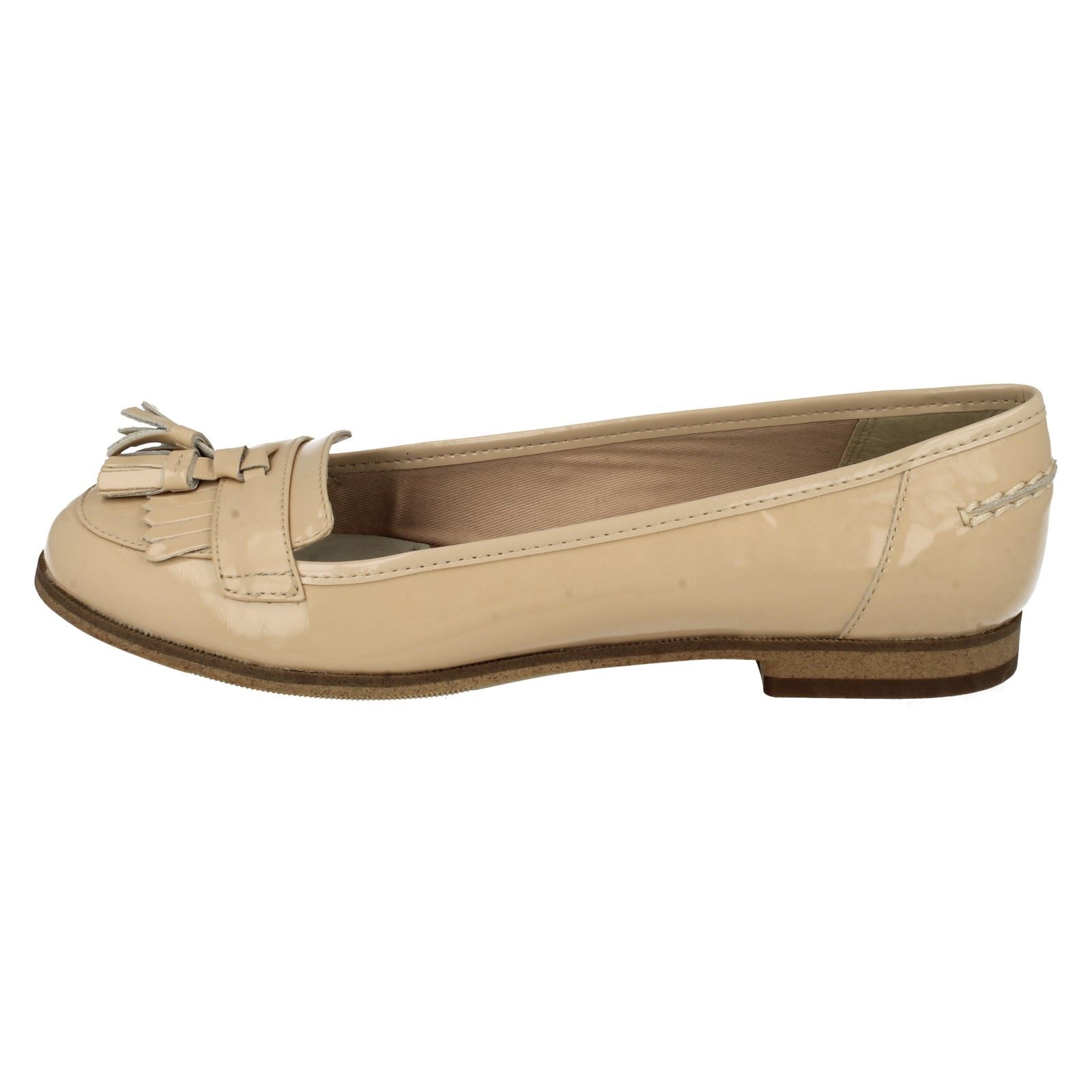 Ladies Clarks Loafer Flats With Tassel Trim Angelica Slice