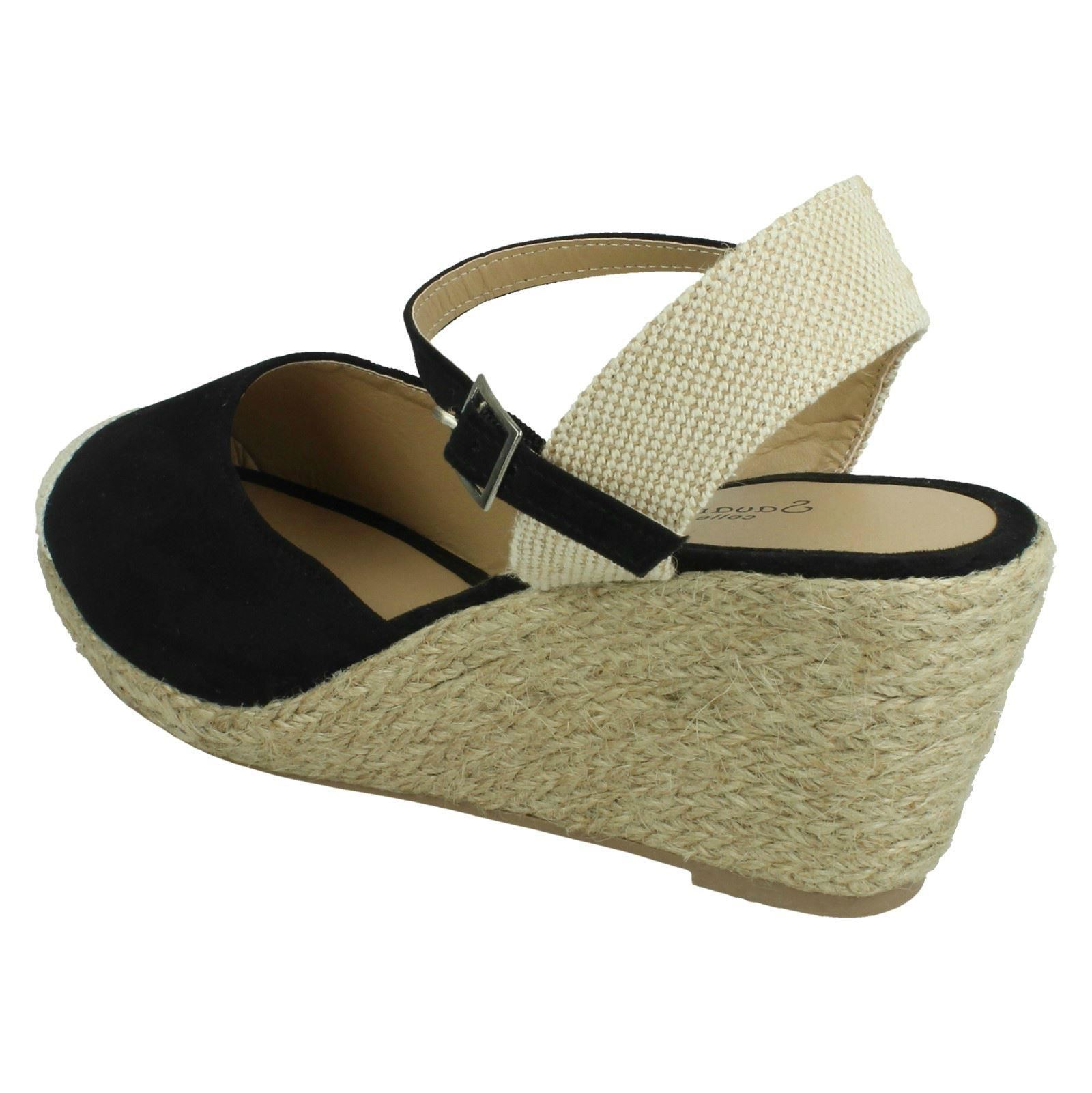 Ladies Savannah Wide Fitting Closed Toe Wedges - Picture 8 of 28