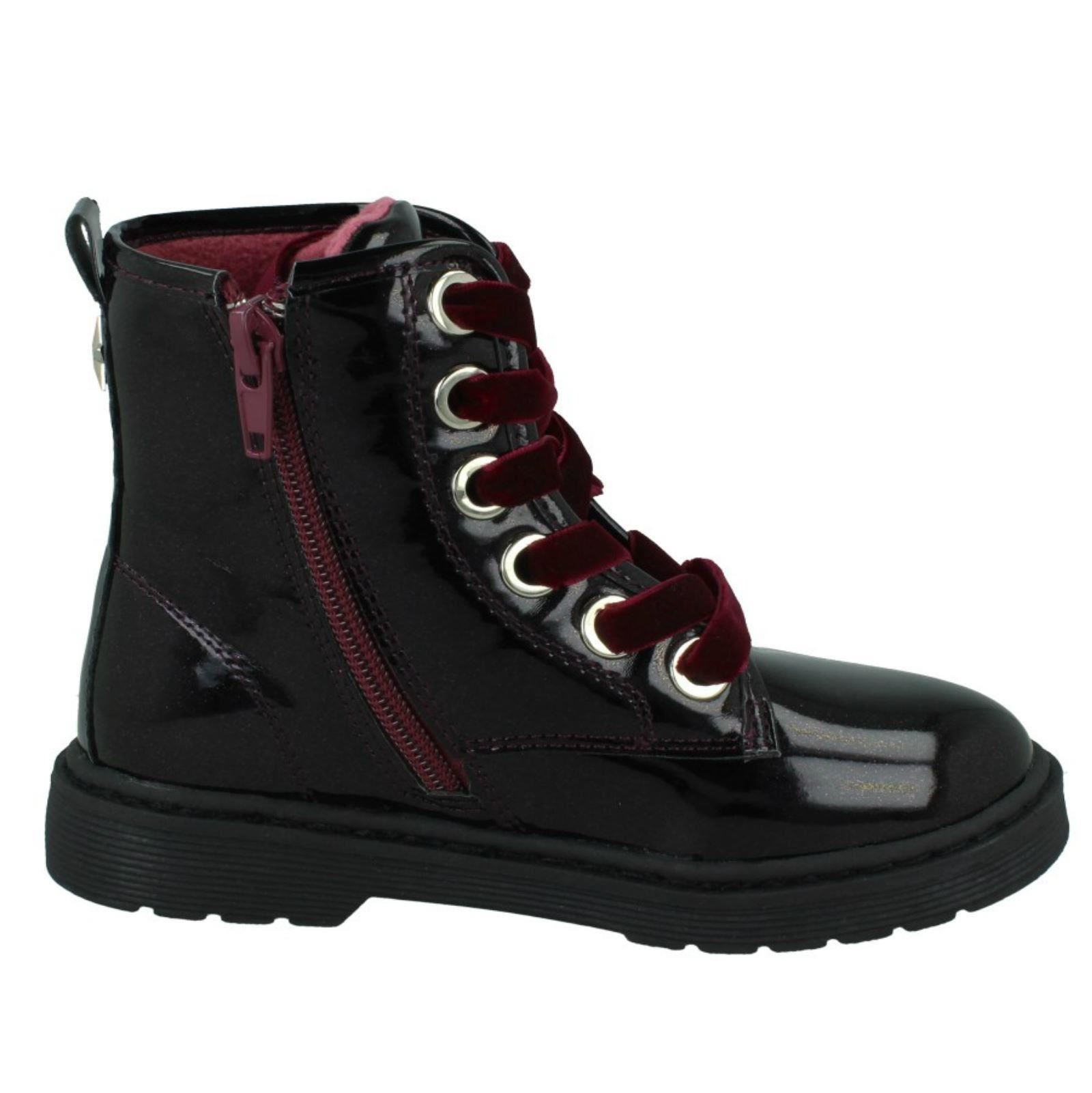 Girls Spot On Casual Lace Up 'Boots' - Picture 7 of 11