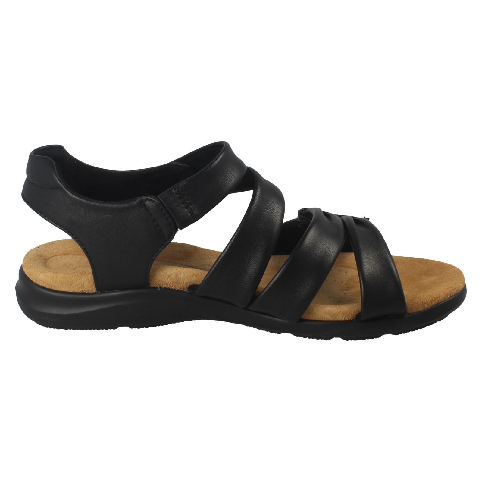 Damen Clarks Leder Klettverschluss Doppelriemen breite Sommer Sandalen "Kitly Ave" - Bild 7 von 19